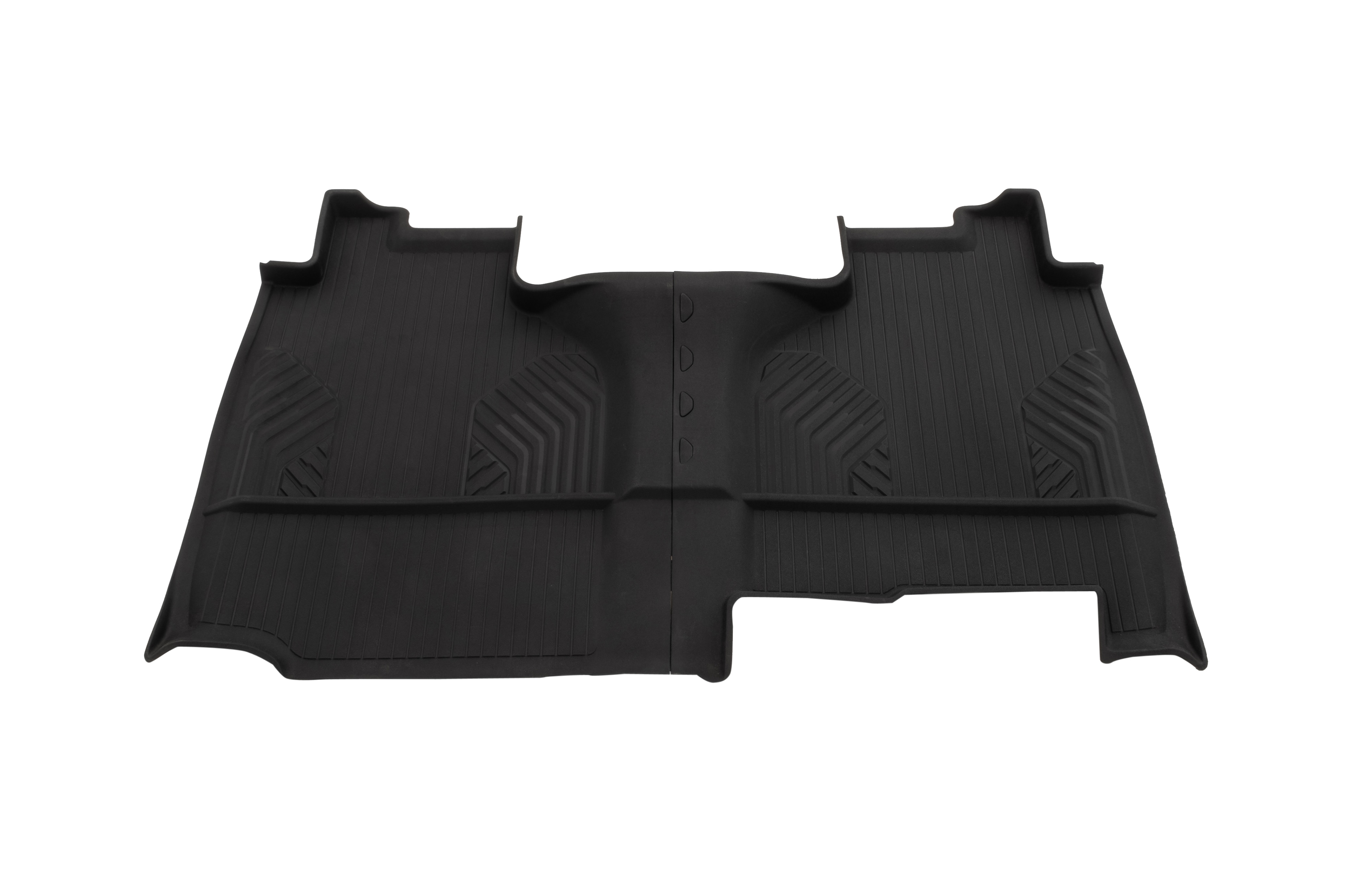 Double Cab Second-Row Interlocking Premium All-Weather Floor Liner in Jet Black for AT4/Z71