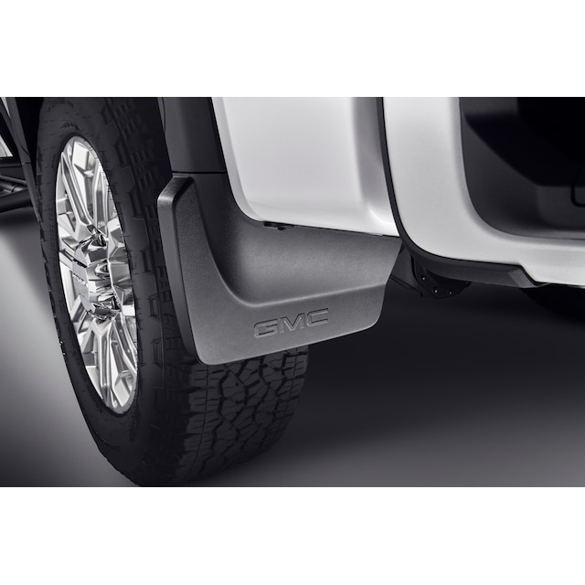 Rear Splash Guards in Black with GMC Logo