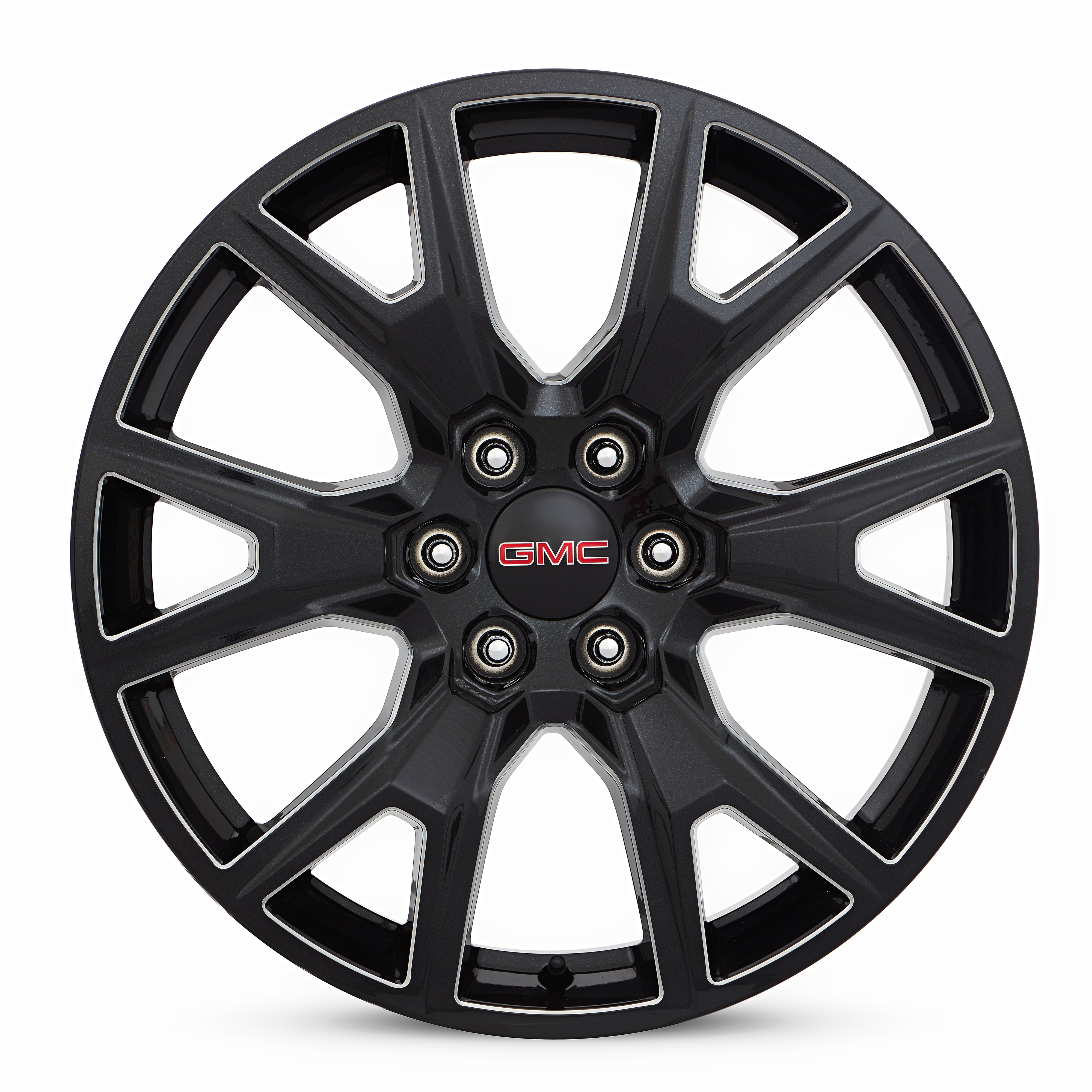 22 x 9-Inch 6-Split-Spoke Wheel Package in Carbon Flash Metallic with Selective Machining