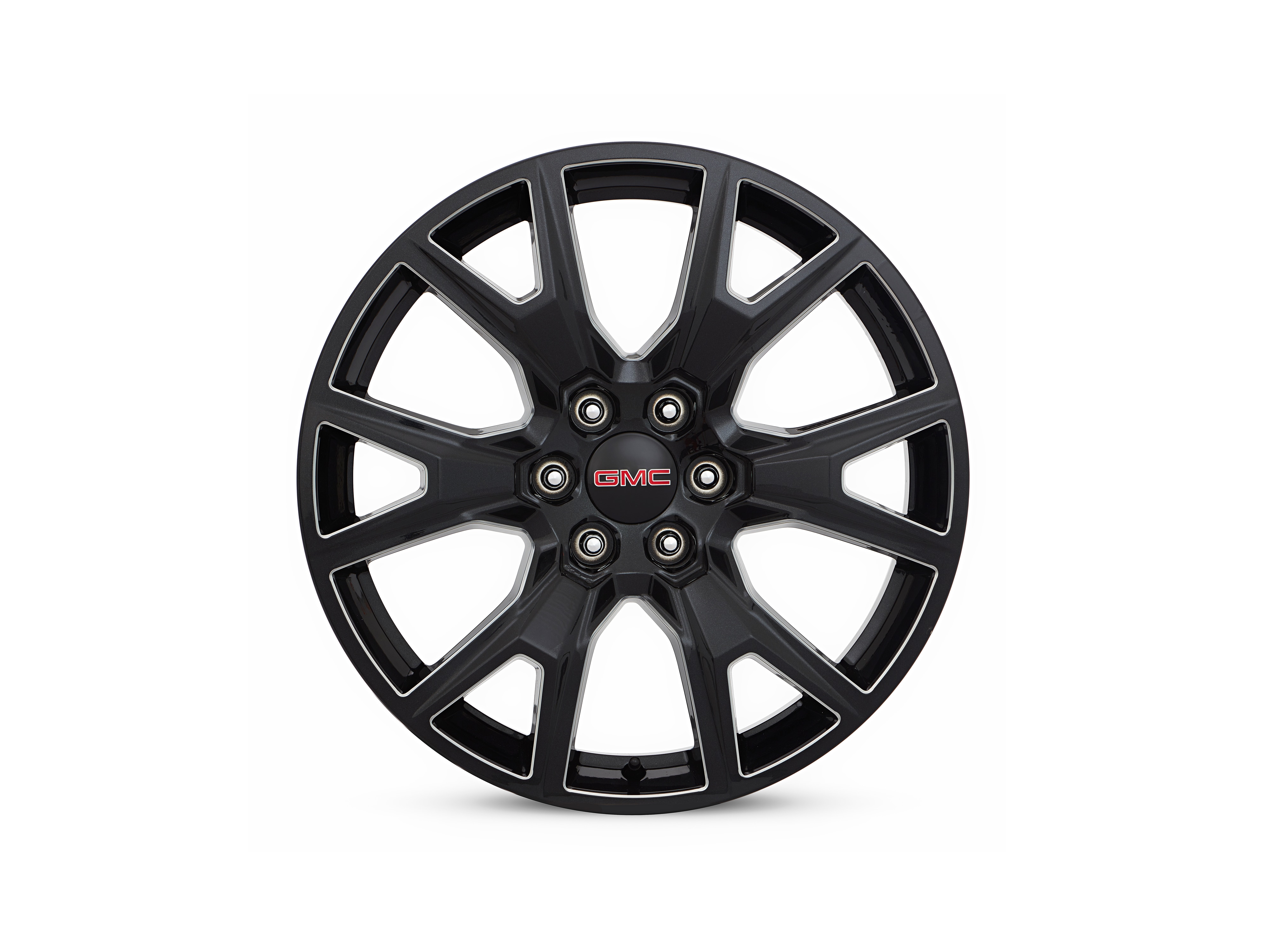 22x9-Inch Aluminum 6-Split-Spoke Wheel in Carbon Flash Metallic with Machined Accents