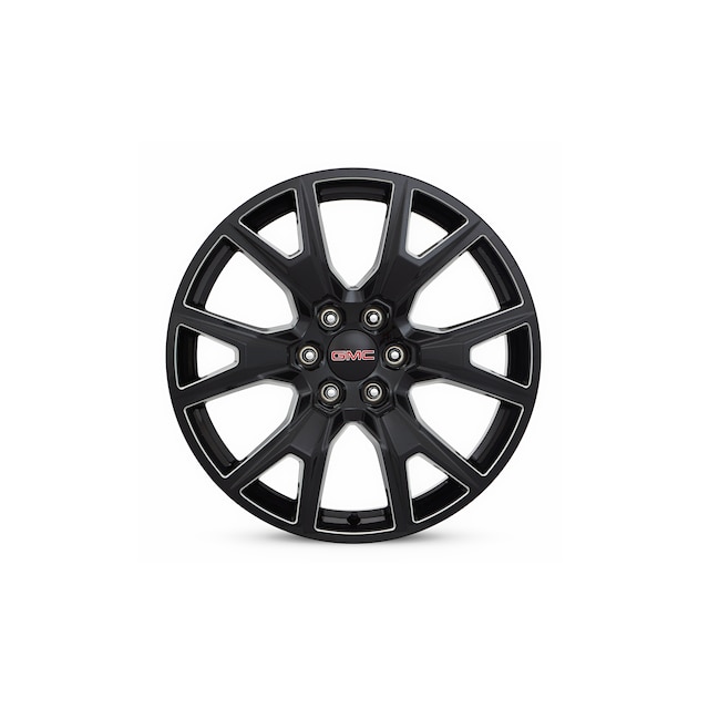 22x9-Inch Aluminum 6-Split-Spoke Wheel in Carbon Flash Metallic with Machined Accents