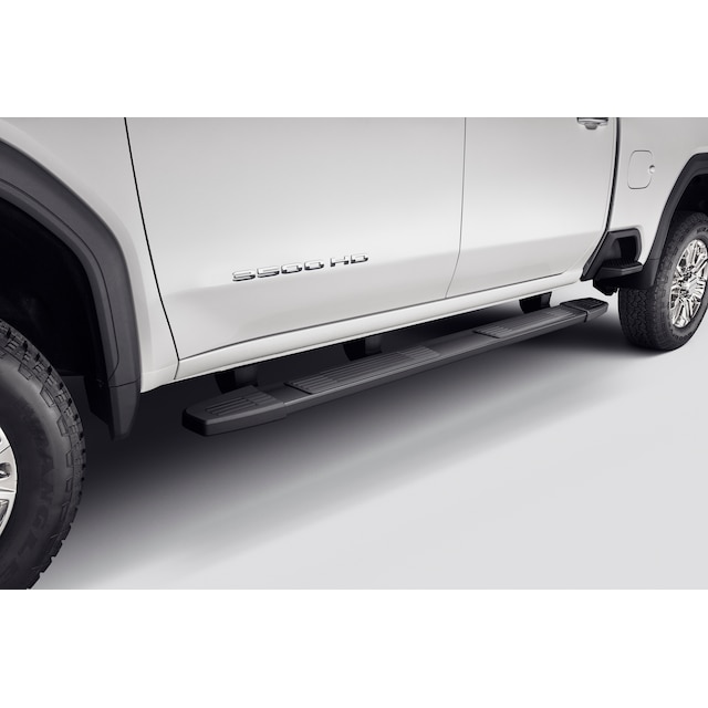 Double Cab 6-Inch Rectangular Assist Steps in Black