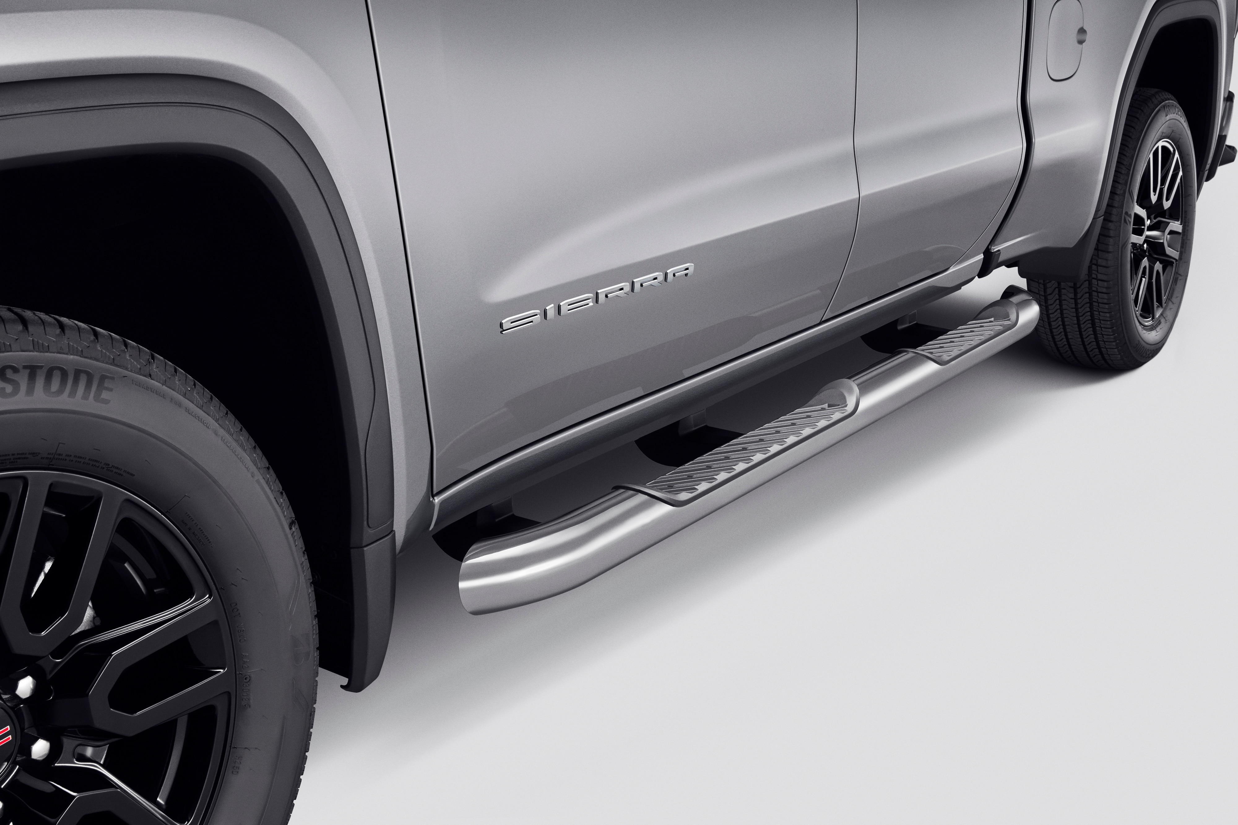 Double Cab 4-Inch Round Assist Steps in Chrome