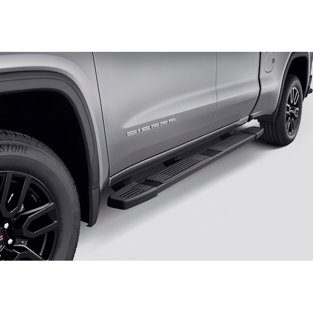 Double Cab 6-Inch Rectangular Assist Steps in Black
