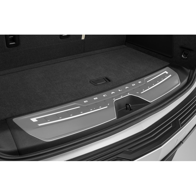 Illuminated Cargo Sill Plate in Jet Black with Escalade Script