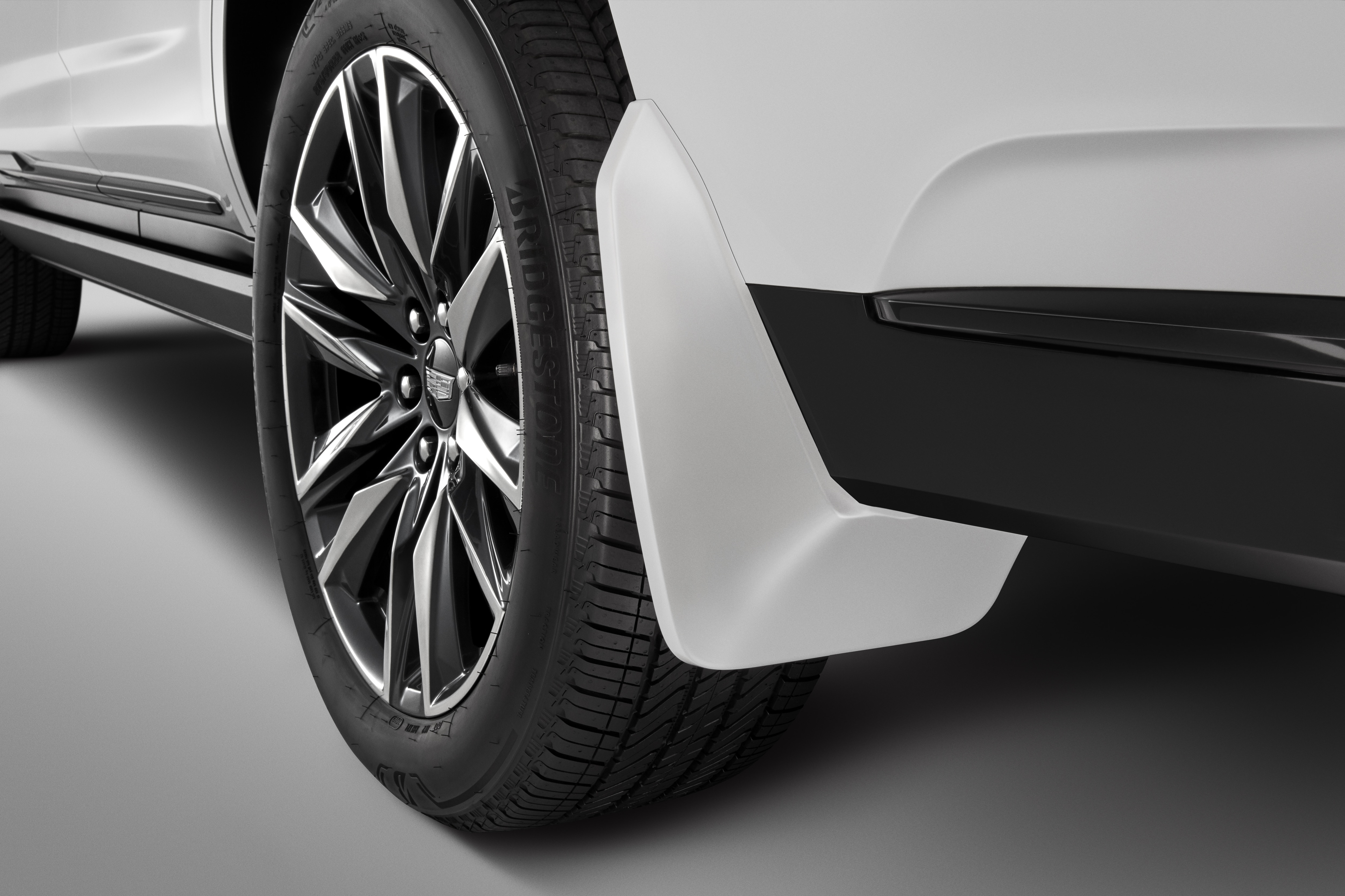 Rear Splash Guards in Crystal White Tricoat