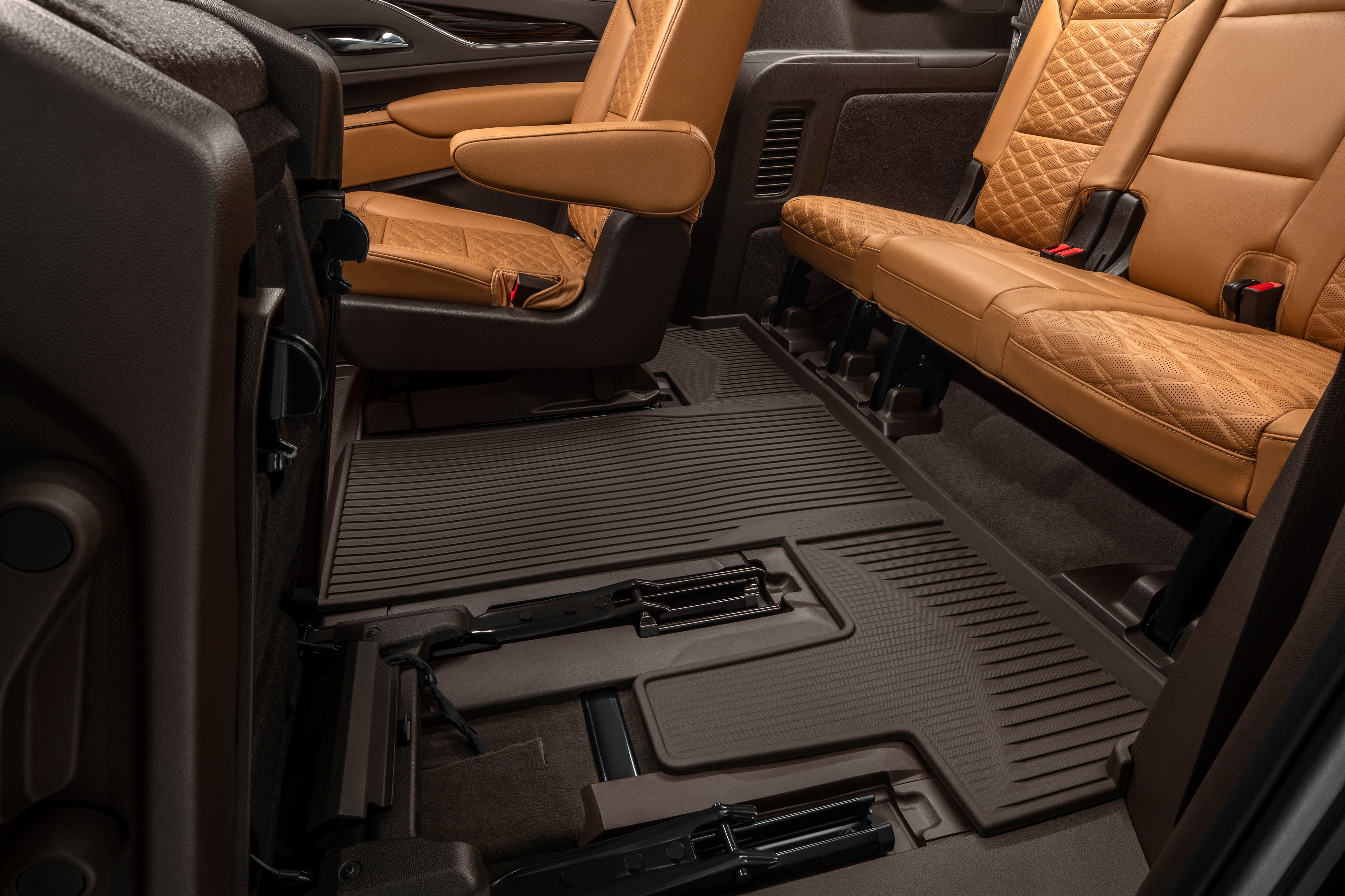 Third-Row Interlocking Premium All-Weather Floor Liner in Very Dark Atmosphere (for Models with Second-Row Captain's Chairs)