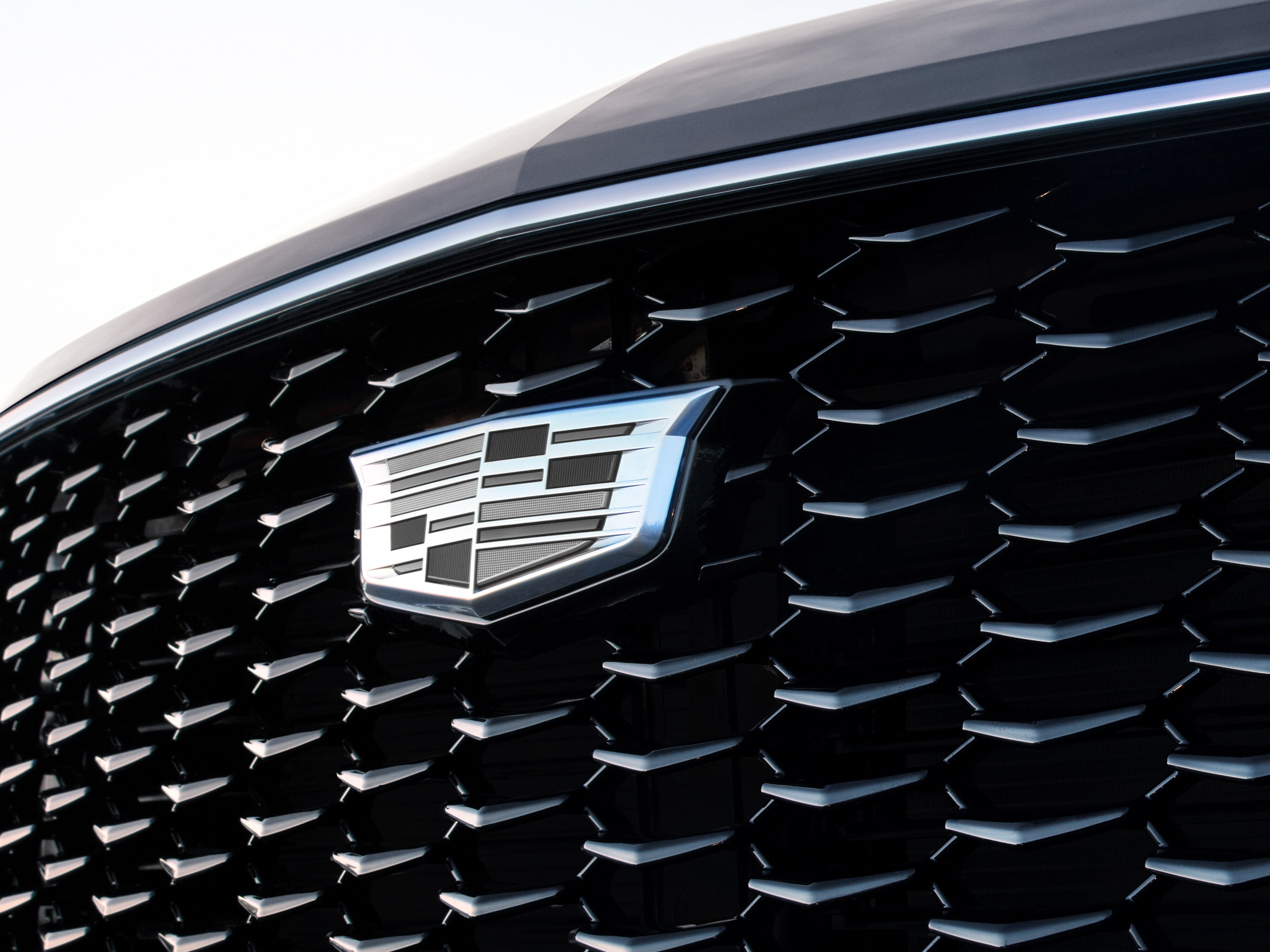 Cadillac Front Grille Emblem – 6 Inch Chrome Wreath & Crest Hood Badge
