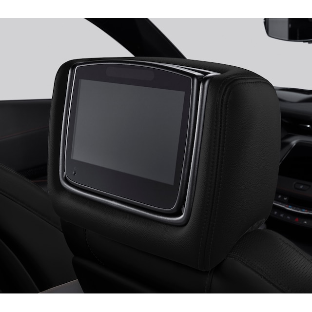 Rear-Seat Infotainment System with DVD Player in Jet Black Leather