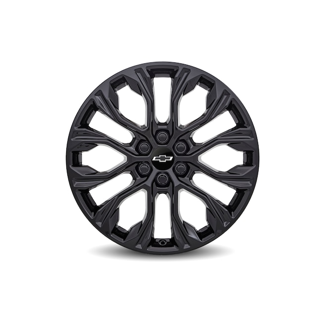 20x8-Inch Split-Spoke Wheel Package in High-Gloss Black Finish