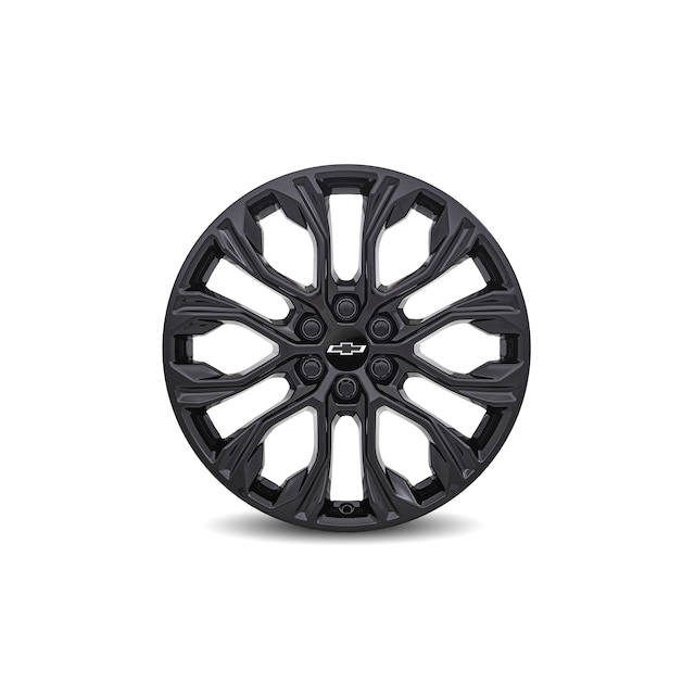 20x8-Inch Aluminum Multi-Spoke Wheel in High Gloss Black