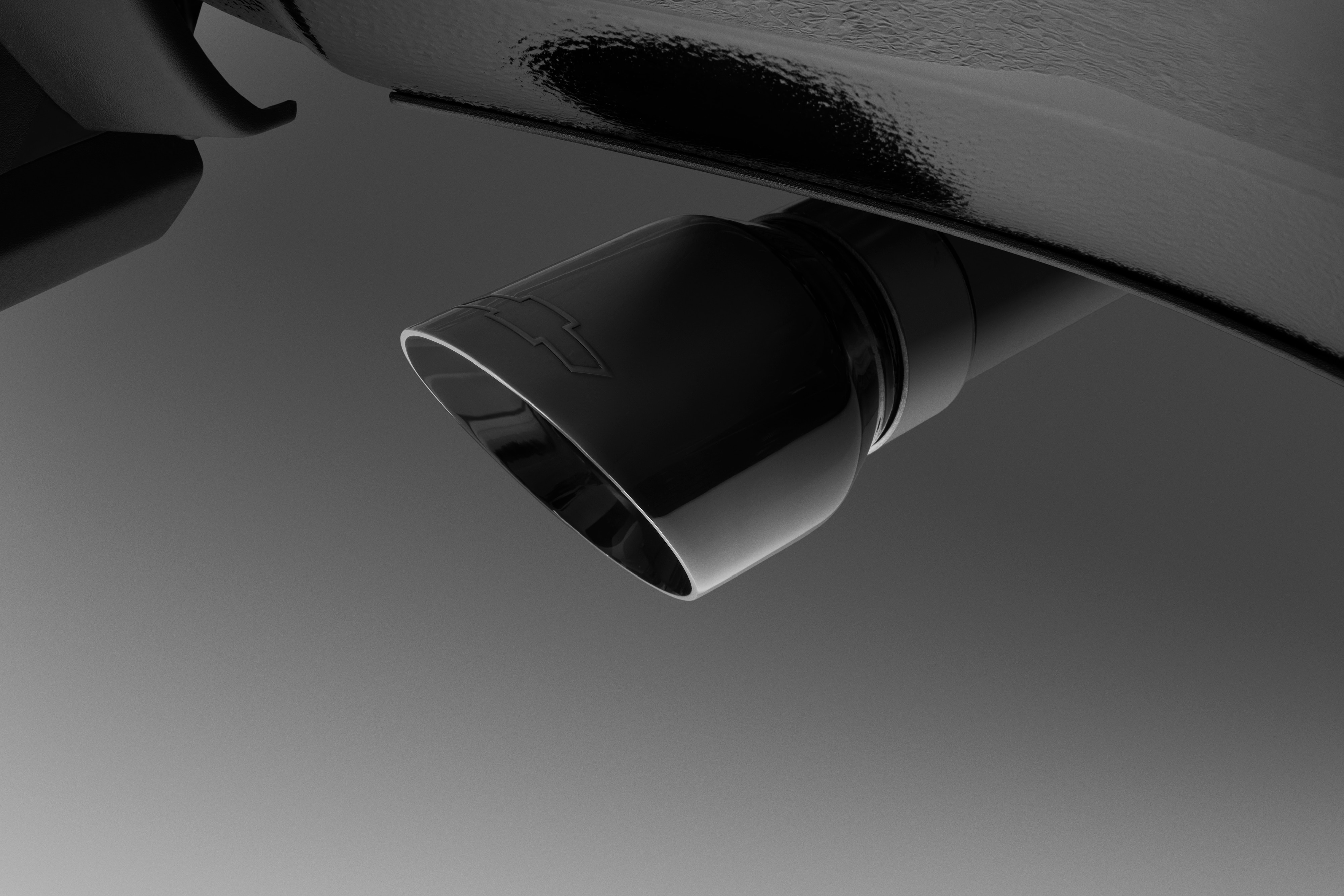 3.6L or 5.3L Black Chrome Single-Outlet Exhaust Tip with Bowtie Logo