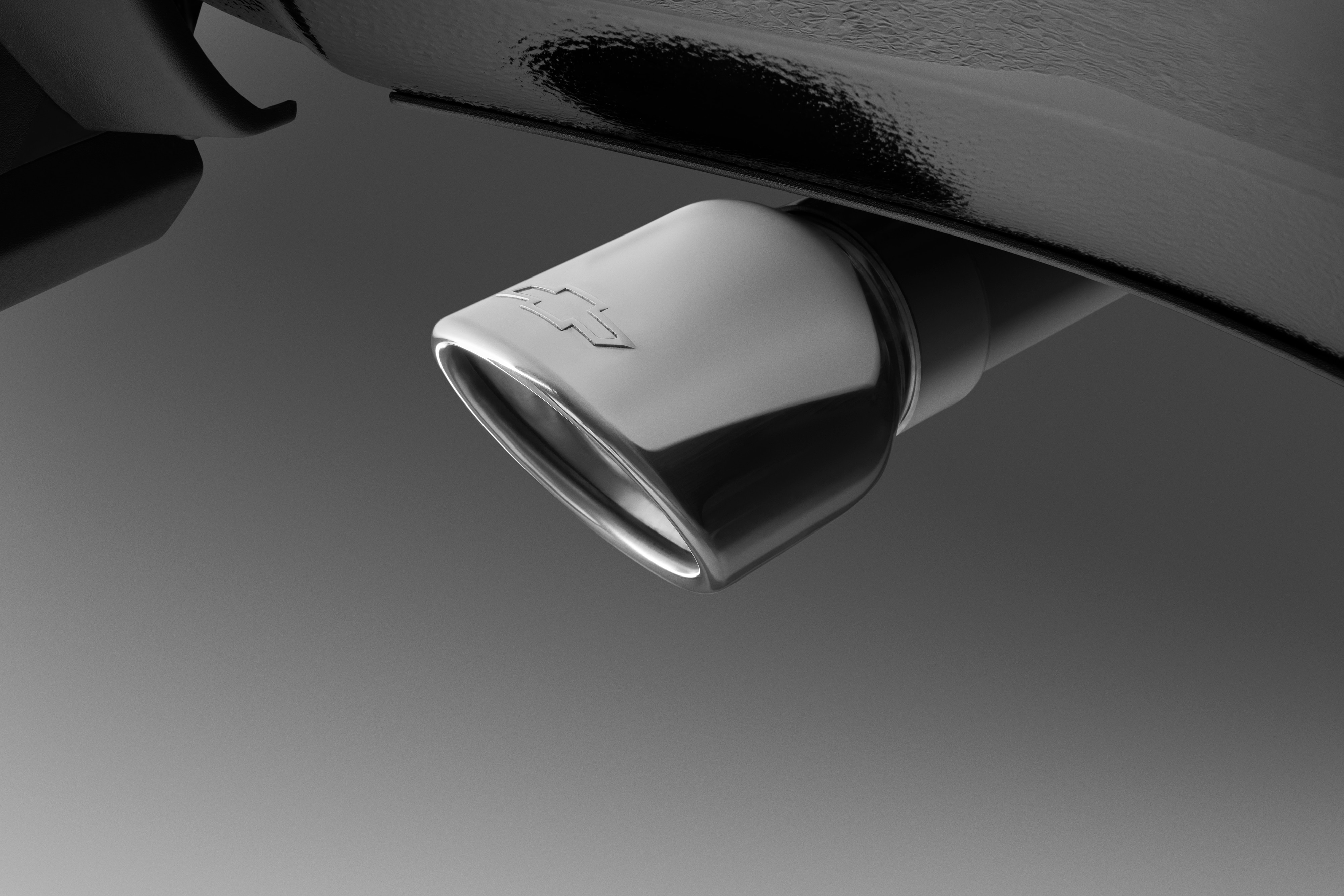 3.6L or 5.3L Polished Stainless Steel Single Outlet Exhaust Tip with Bowtie Logo