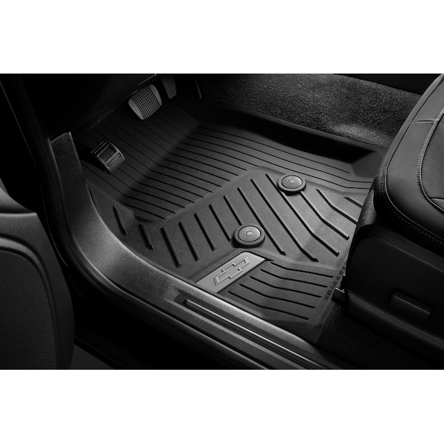 First-Row Premium All-Weather Floor Liners in Jet Black with Bowtie Logo