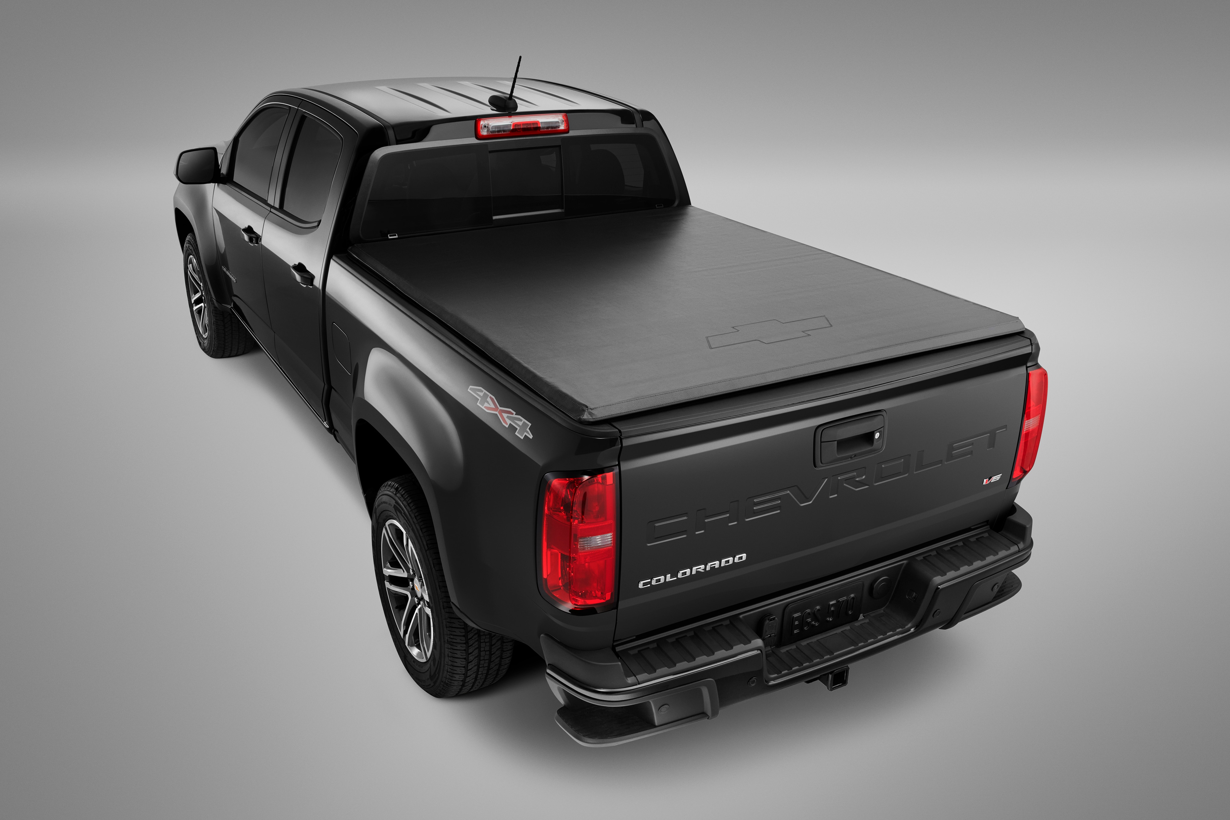 Chevrolet Short Bed Soft Roll-Up Truck Bed Cover in Black with