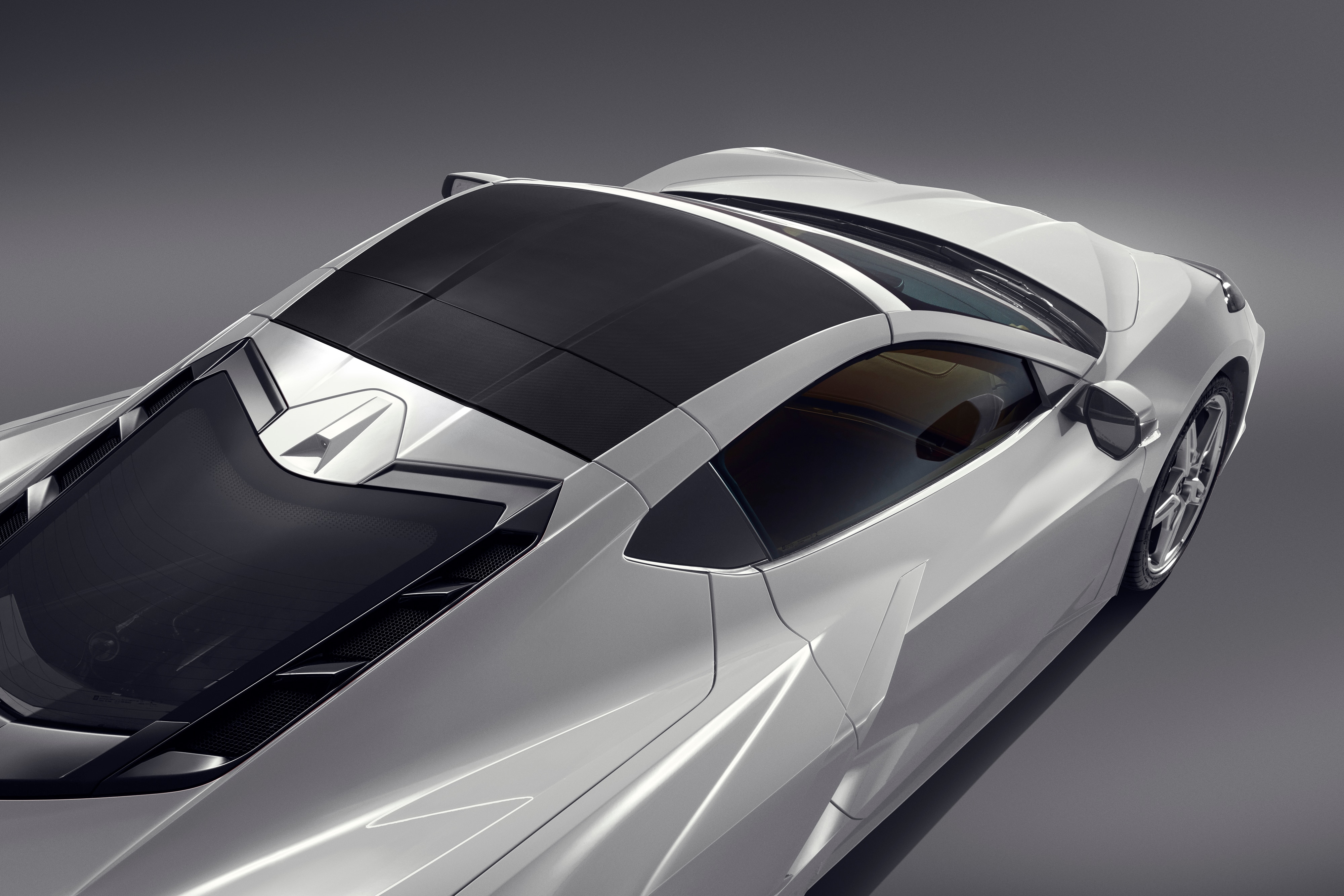 Visible Carbon Fiber Roof Bow with Arctic White Trim