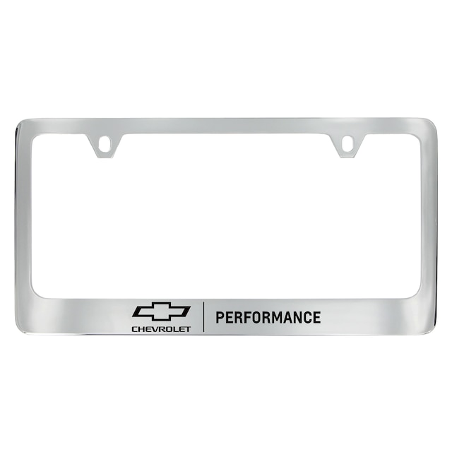 License Plate Frame by Baron & Baron® in Chrome with Black Bowtie Logo and Performance Script - Associated Accessories