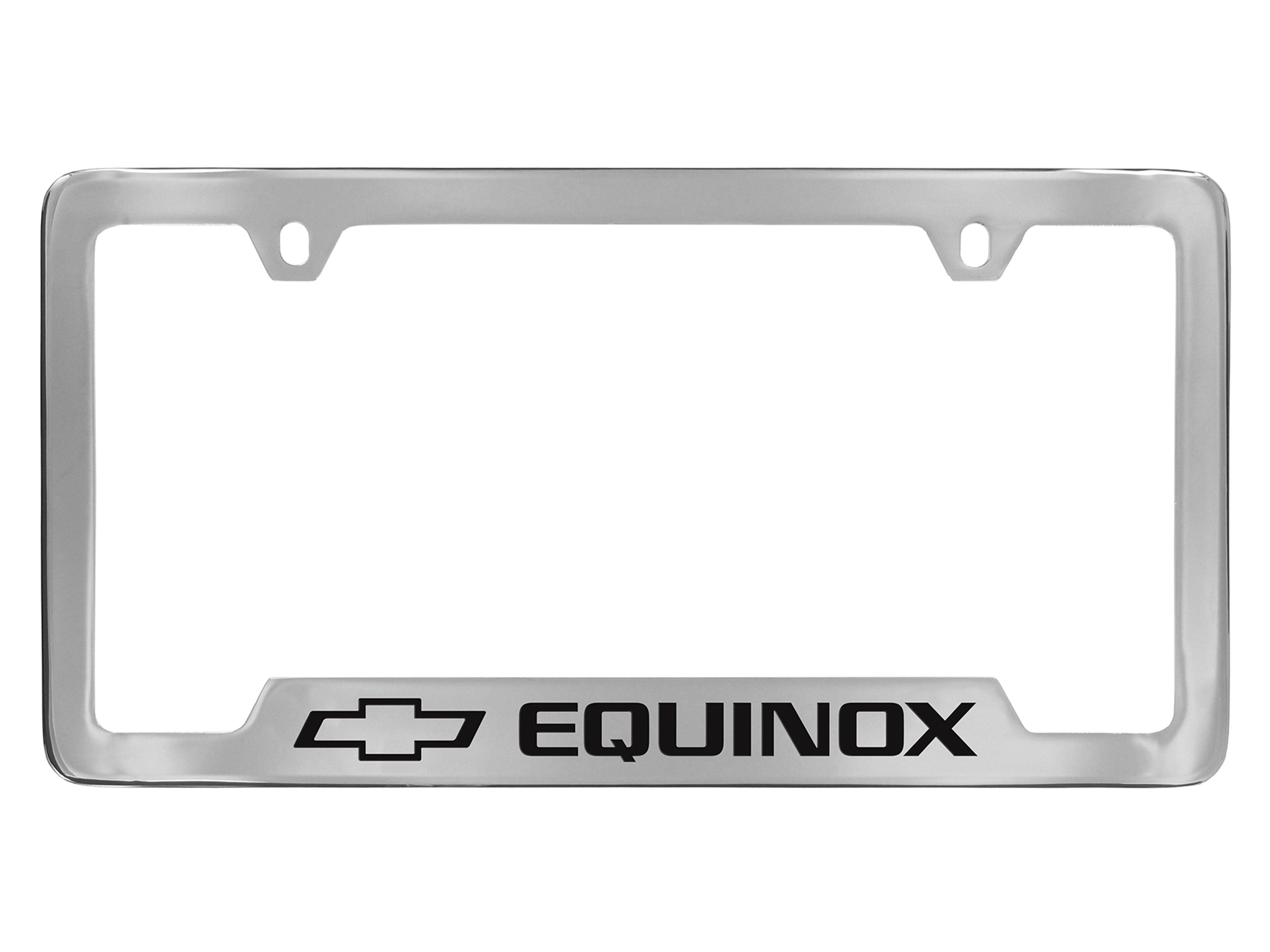 License Plate Frame by Baron & Baron® in Chrome with Bowtie Logo and Equinox Script - Associated Accessories