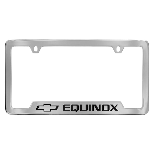 License Plate Frame by Baron & Baron® in Chrome with Bowtie Logo and Equinox Script - Associated Accessories