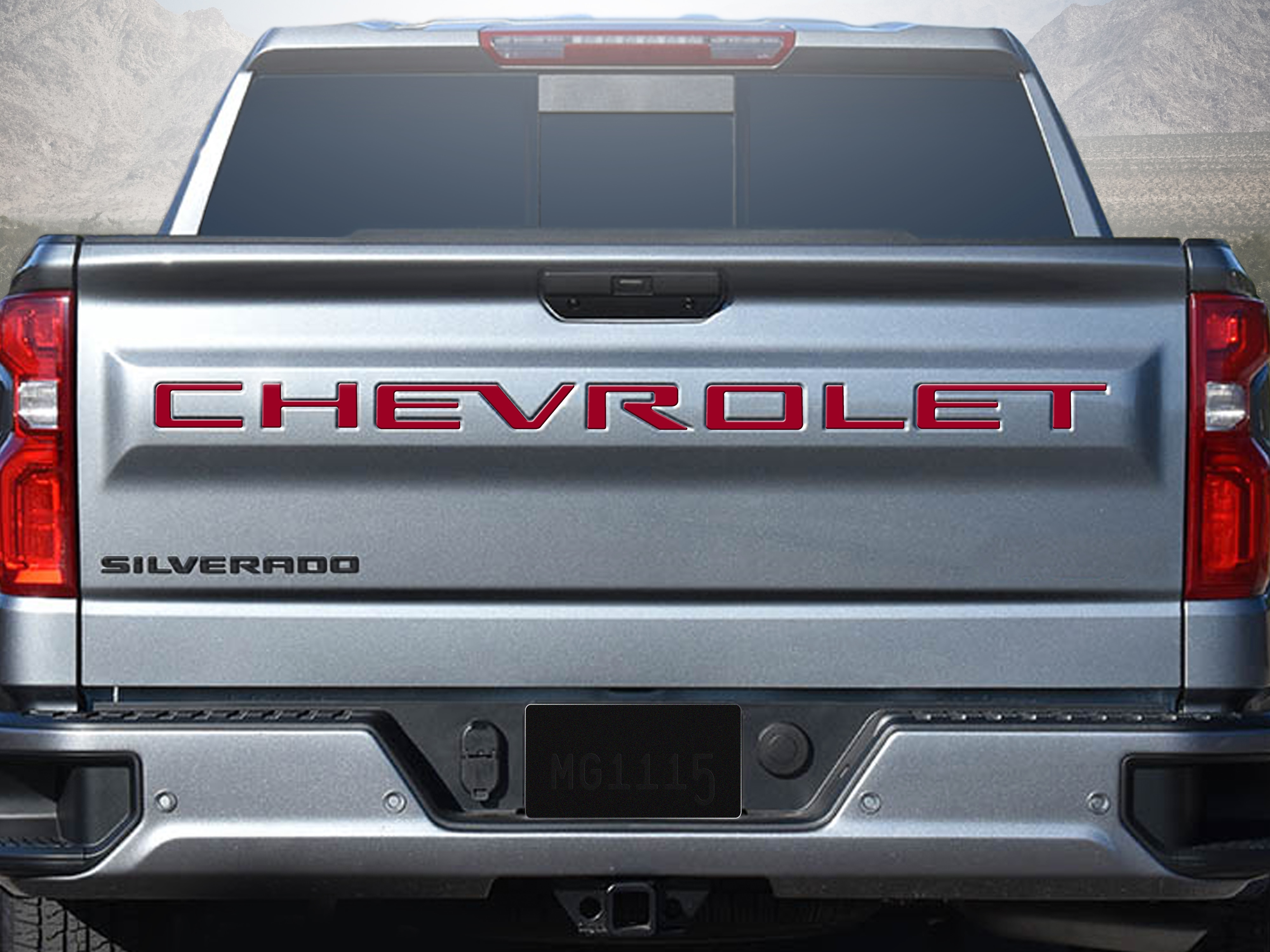 3-D Urethane CHEVROLET Tailgate Lettering in Gloss Red by Nox-Lux™ - Associated Accessories
