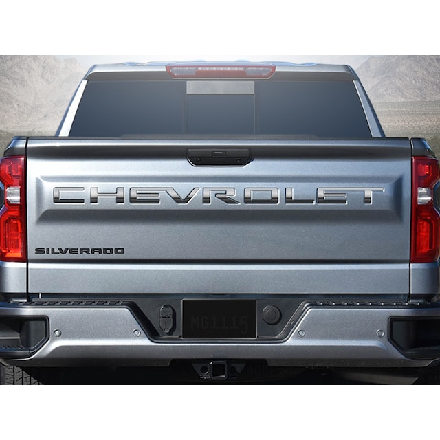 3-D Urethane CHEVROLET Tailgate Lettering in Liquid Chrome by Nox-Lux™ - Associated Accessories
