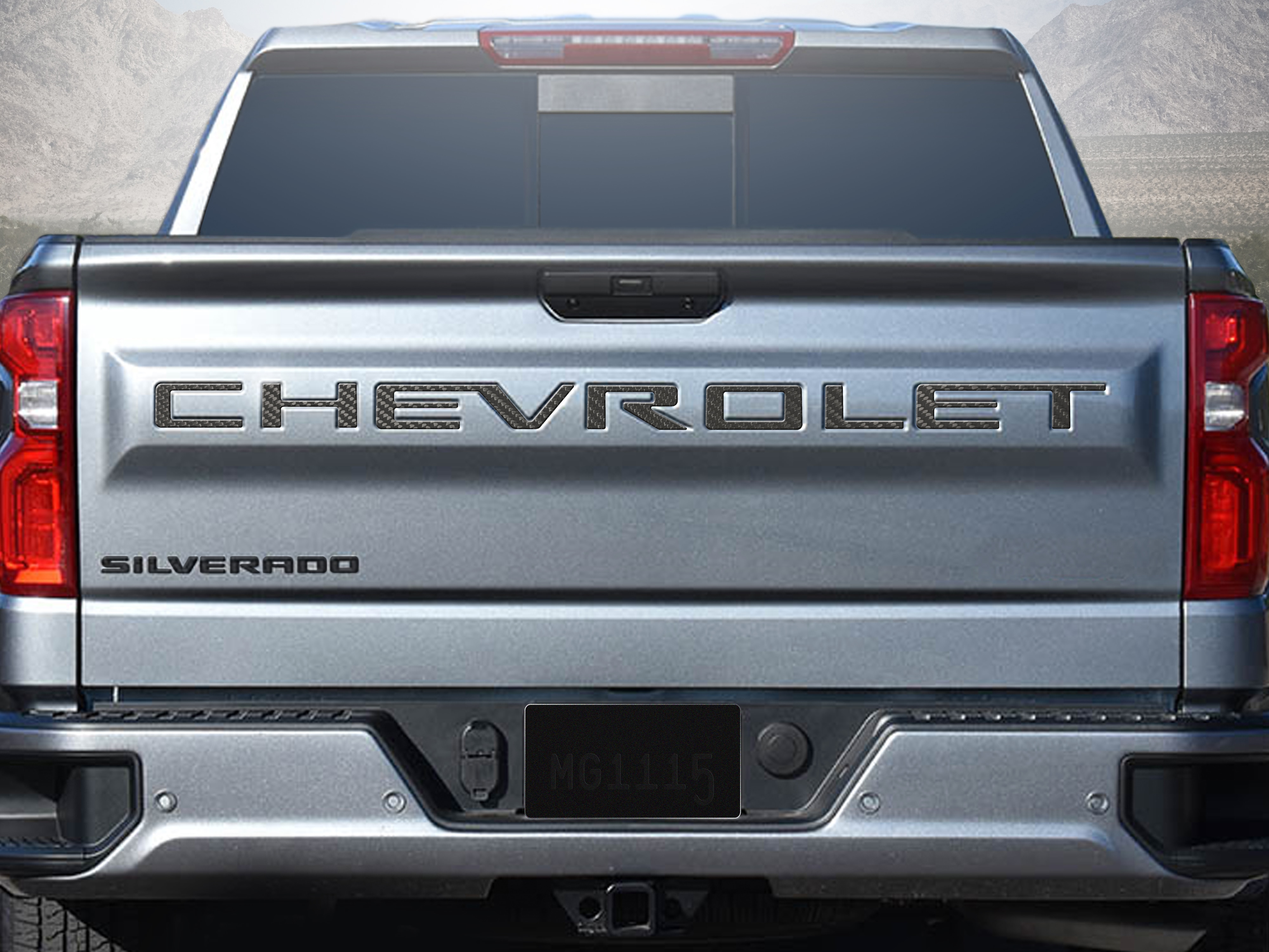 3-D Urethane CHEVROLET Tailgate Lettering in Carbon Fiber by Nox-Lux™ - Associated Accessories