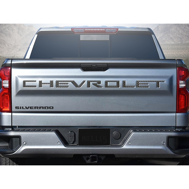 3-D Urethane CHEVROLET Tailgate Lettering in Carbon Fiber by Nox-Lux™ - Associated Accessories