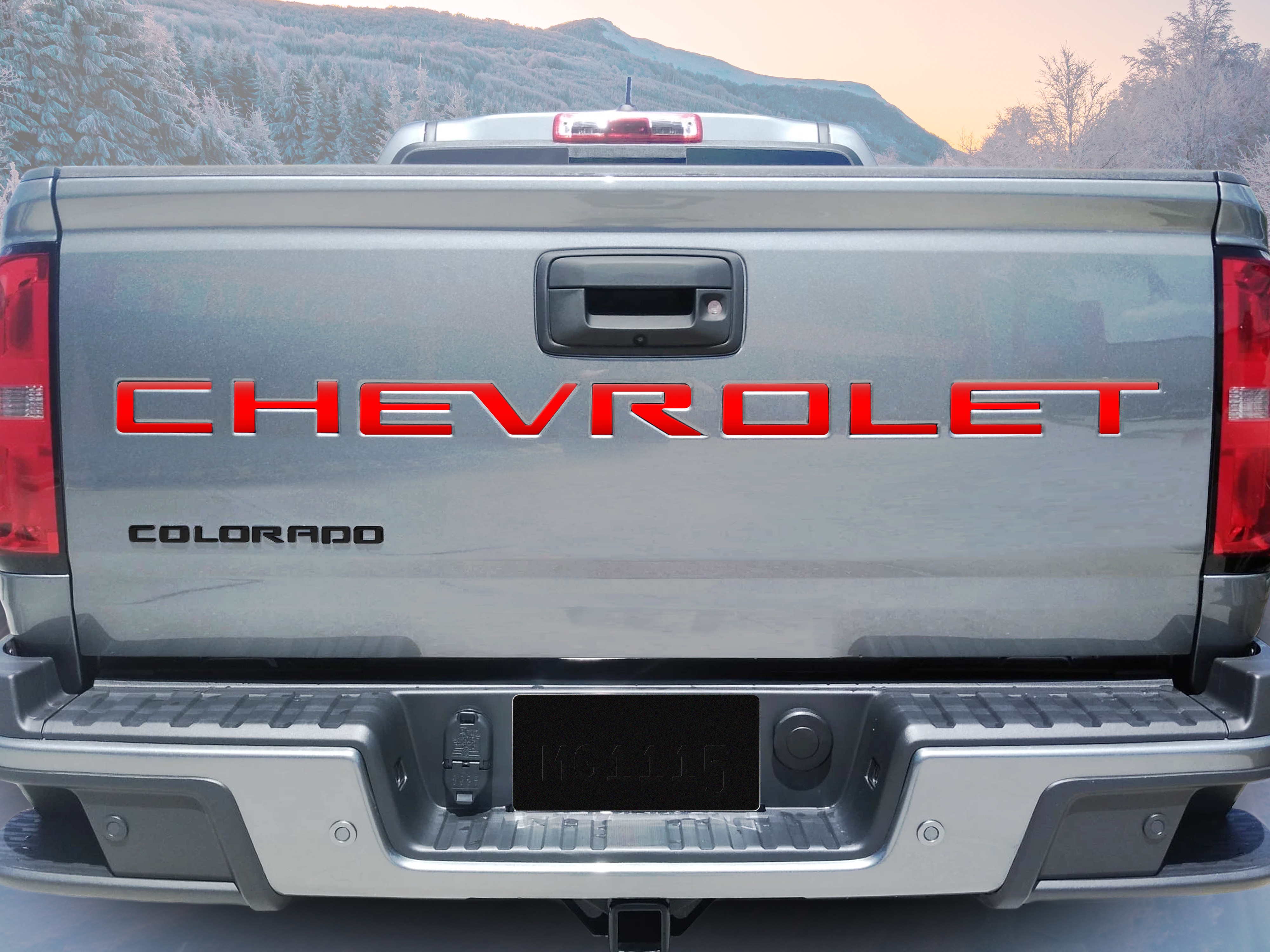 3-D Urethane CHEVROLET Tailgate Lettering in Gloss Red by Nox-Lux™ - Associated Accessories