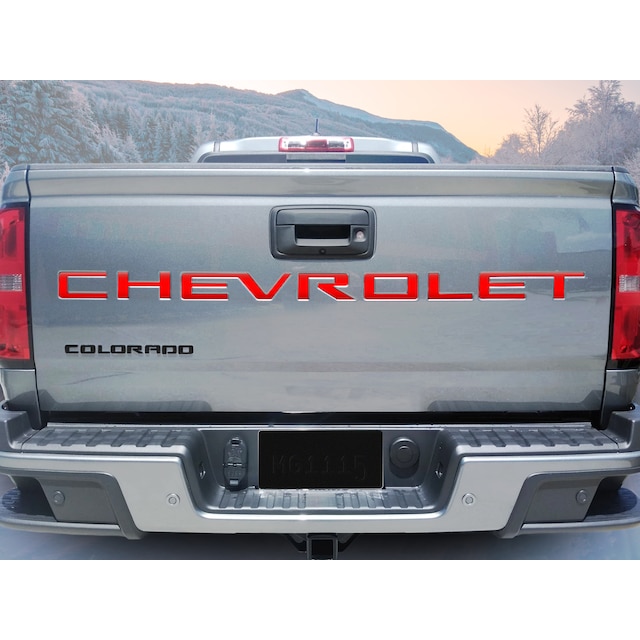 3-D Urethane CHEVROLET Tailgate Lettering in Gloss Red by Nox-Lux™ - Associated Accessories