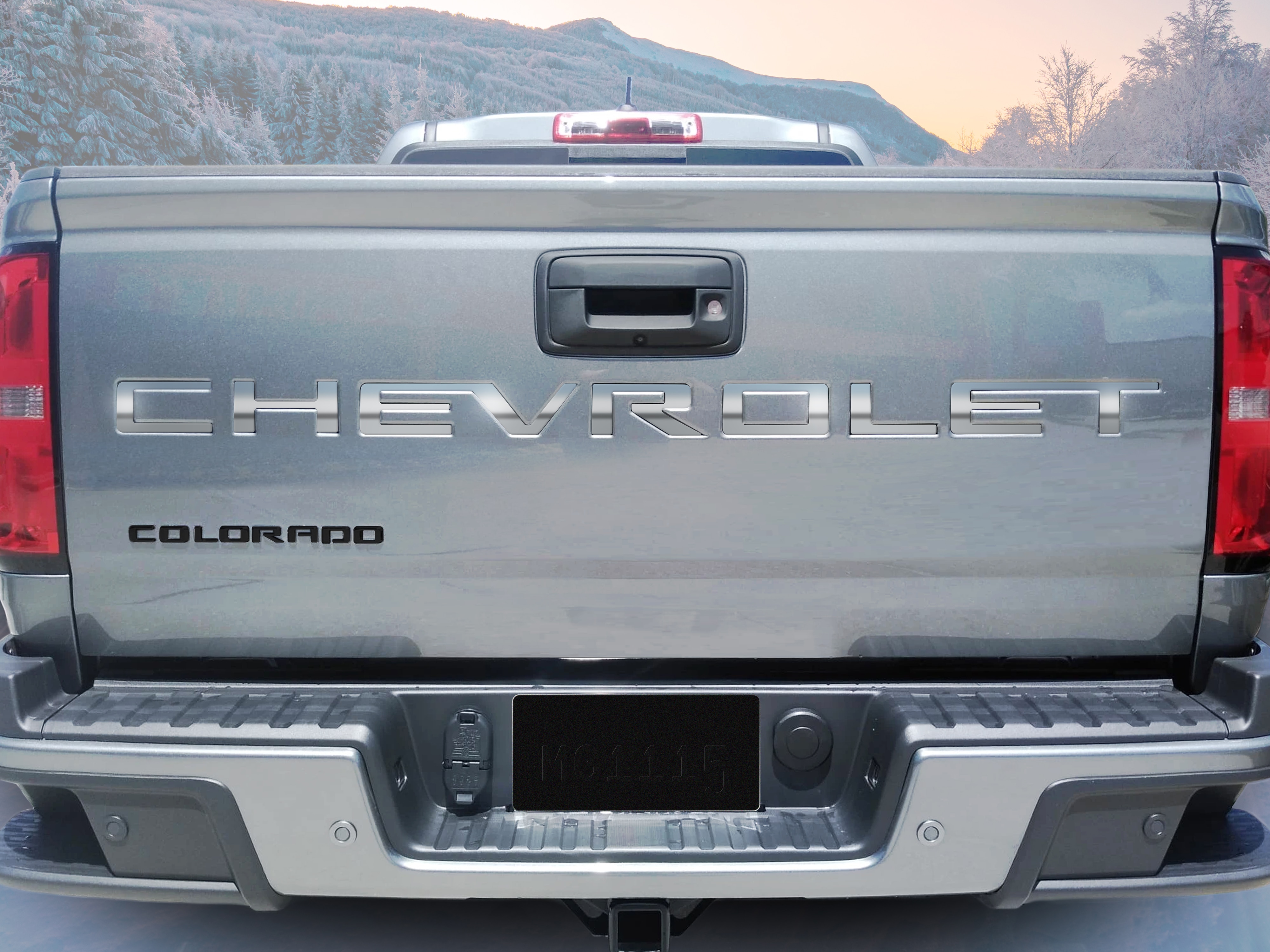 3-D Urethane CHEVROLET Tailgate Lettering in Liquid Chrome by Nox-Lux™ - Associated Accessories
