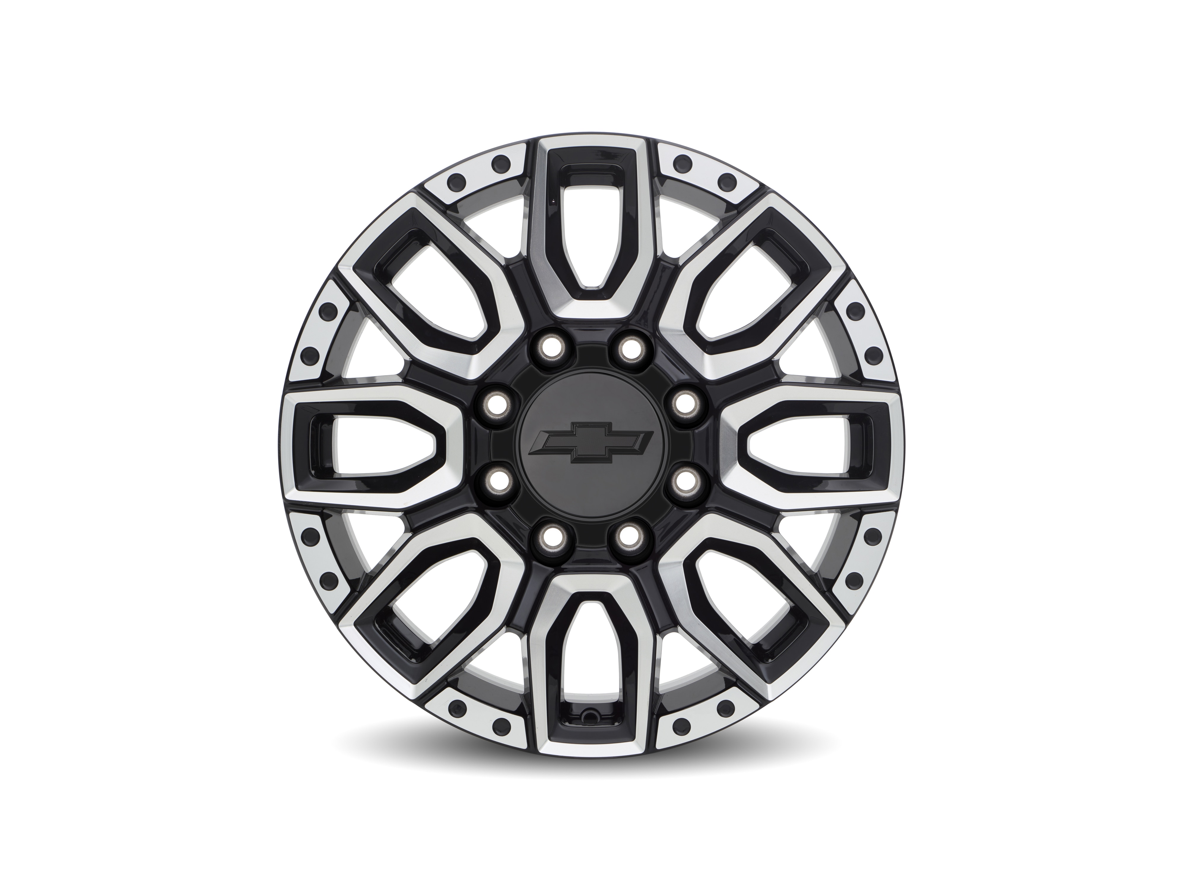 20x8.5-Inch Aluminum Multi-Spoke Wheel in Black with Selective Machining