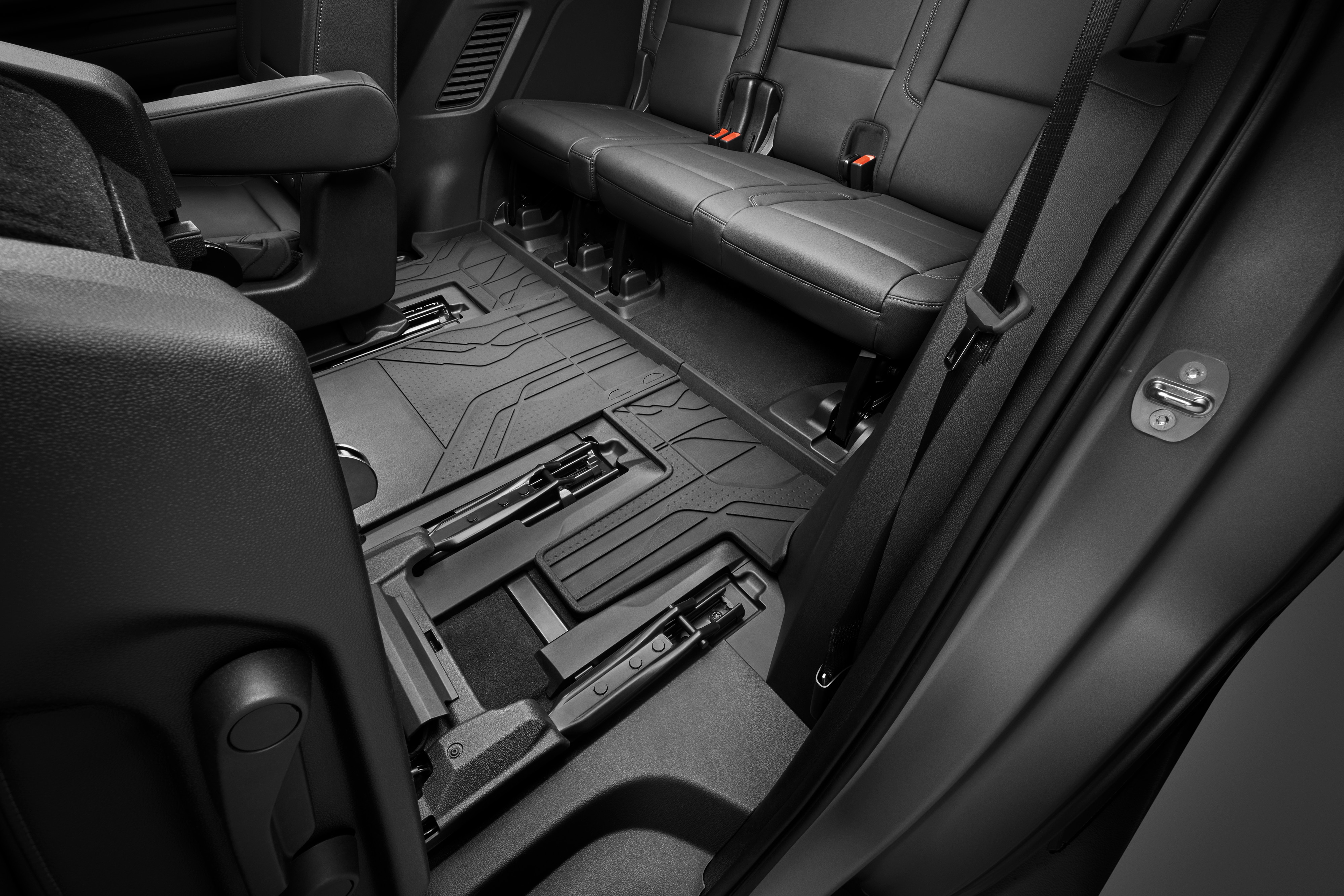 Third-Row Interlocking Premium All-Weather Floor Liner in Jet Black (for Models with Second-Row Captain's Chairs)