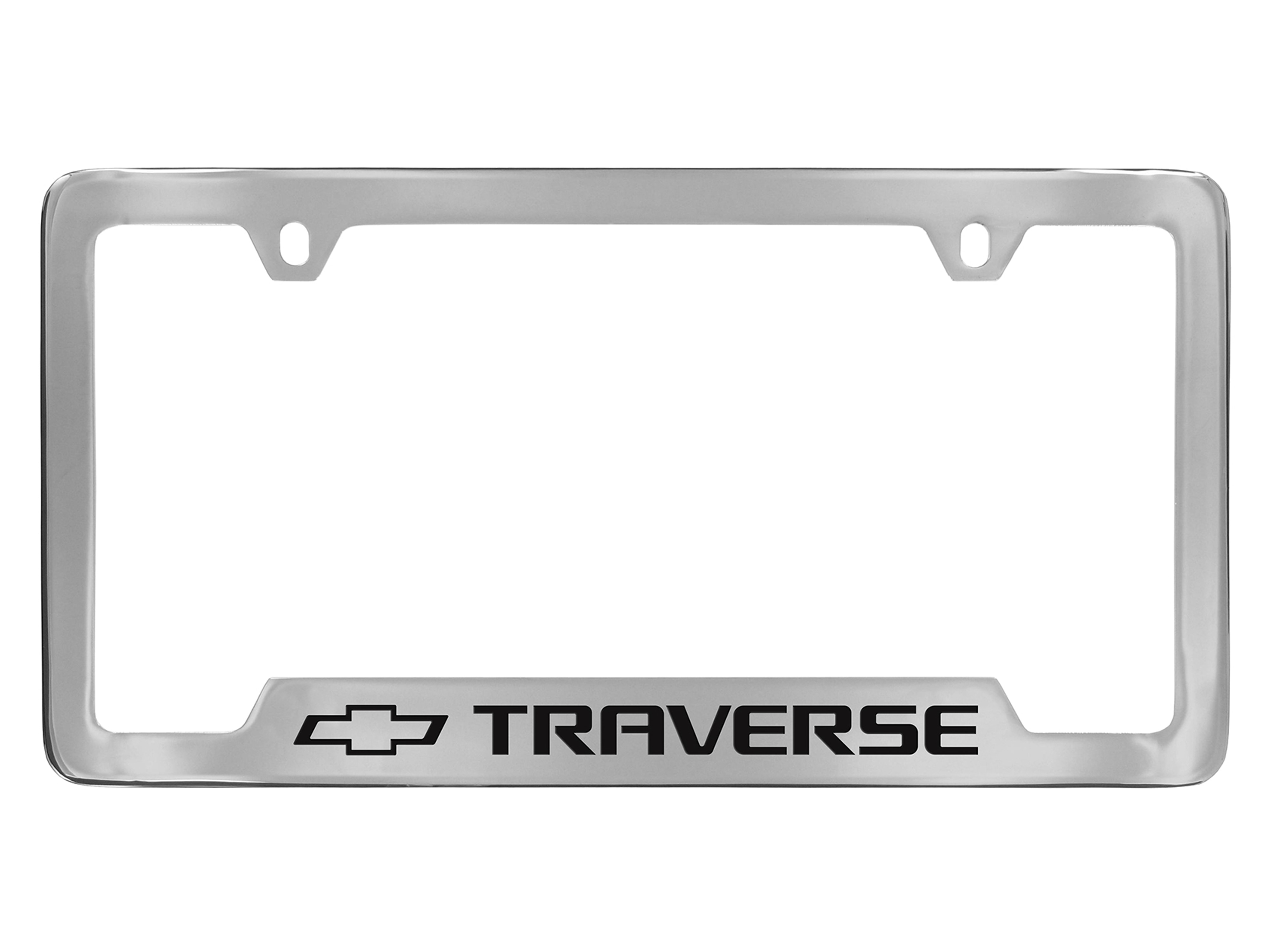 License Plate Frame by Baron & Baron® in Chrome with Bowtie Logo and Traverse Script – Associated Accessories
