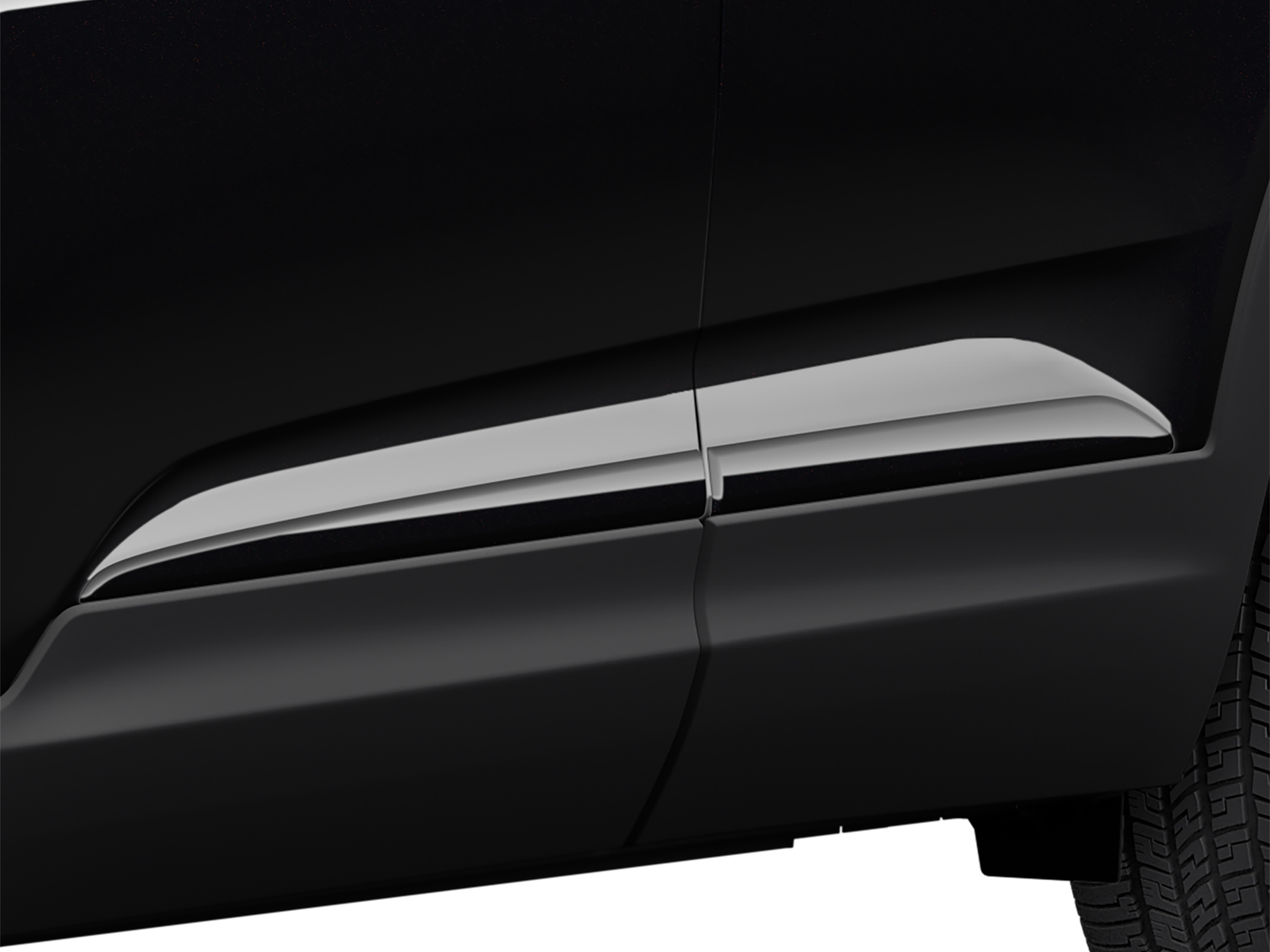 Middle Door Moldings in Mosaic Black Metallic