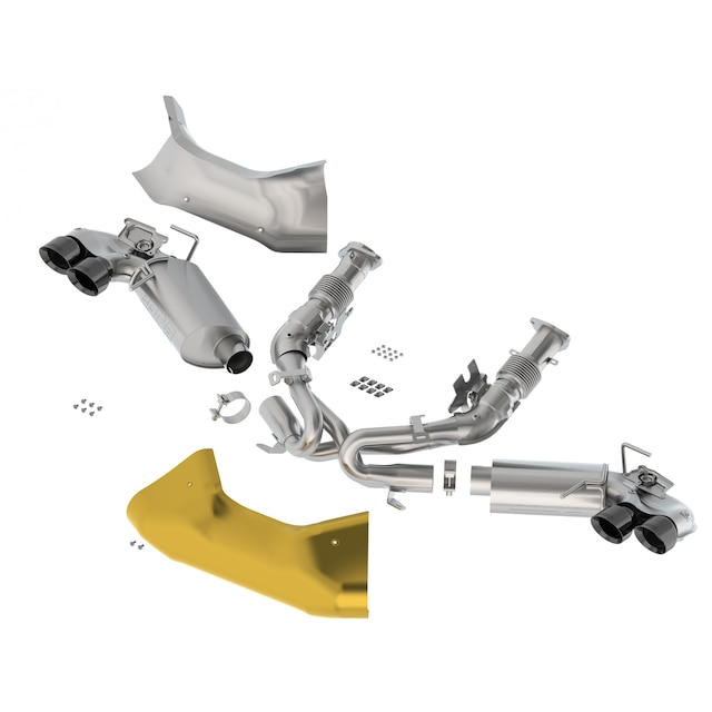 Corvette Cat-Back Dual-Mode Exhaust Upgrade System with Black PVD Coated Tips by Borla® - Associated Accessories