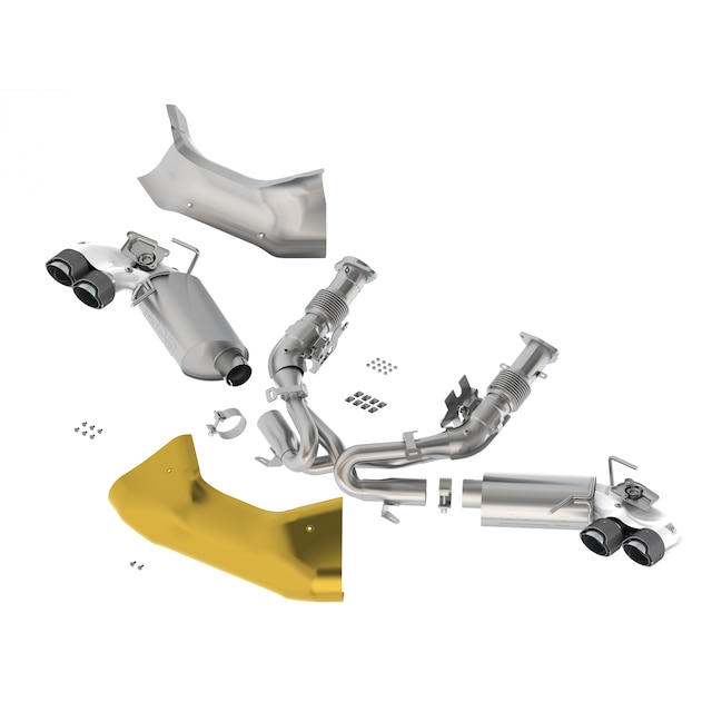 Corvette Cat-Back Dual-Mode Exhaust Upgrade System with Carbon Fiber Tips by Borla® - Associated Accessories