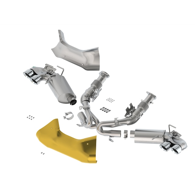 Corvette Cat-Back Dual-Mode Exhaust Upgrade System with Polished Stainless Tips by Borla® - Associated Accessories