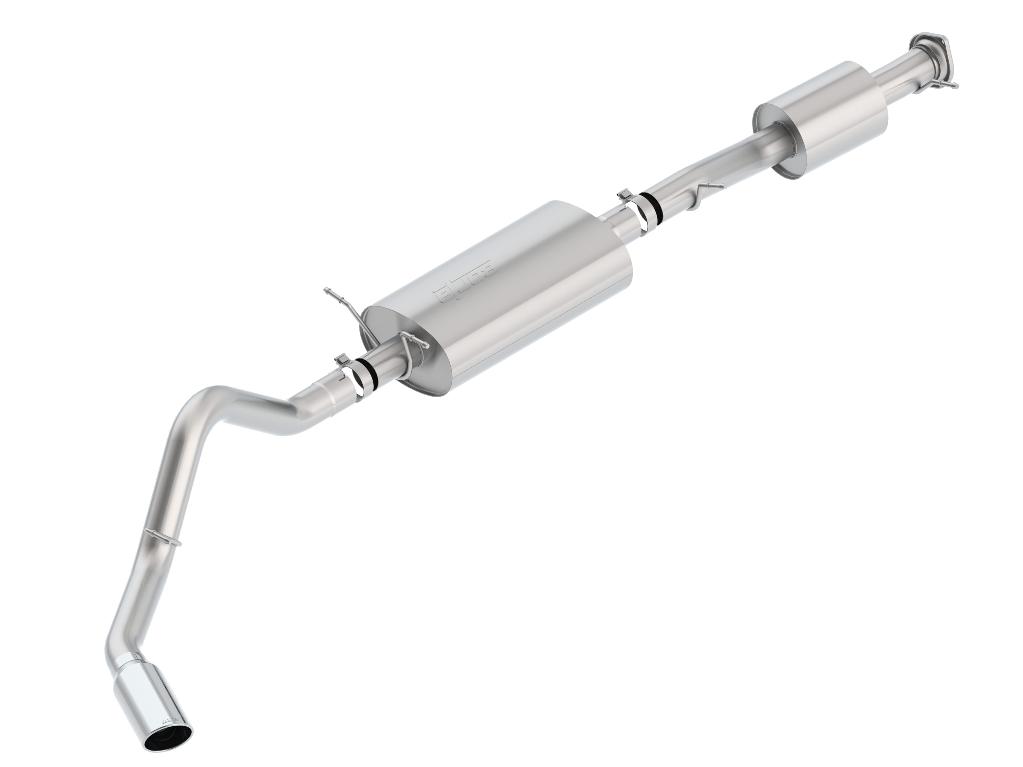6.6L Gas Cat-Back Exhaust Upgrade System with Single Chrome Tip for Short Wheel Base Models by Borla® - Associated Accessories
