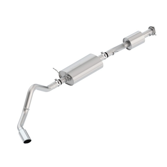 6.6L Gas Cat-Back Exhaust Upgrade System with Single Chrome Tip for Short Wheel Base Models by Borla® - Associated Accessories