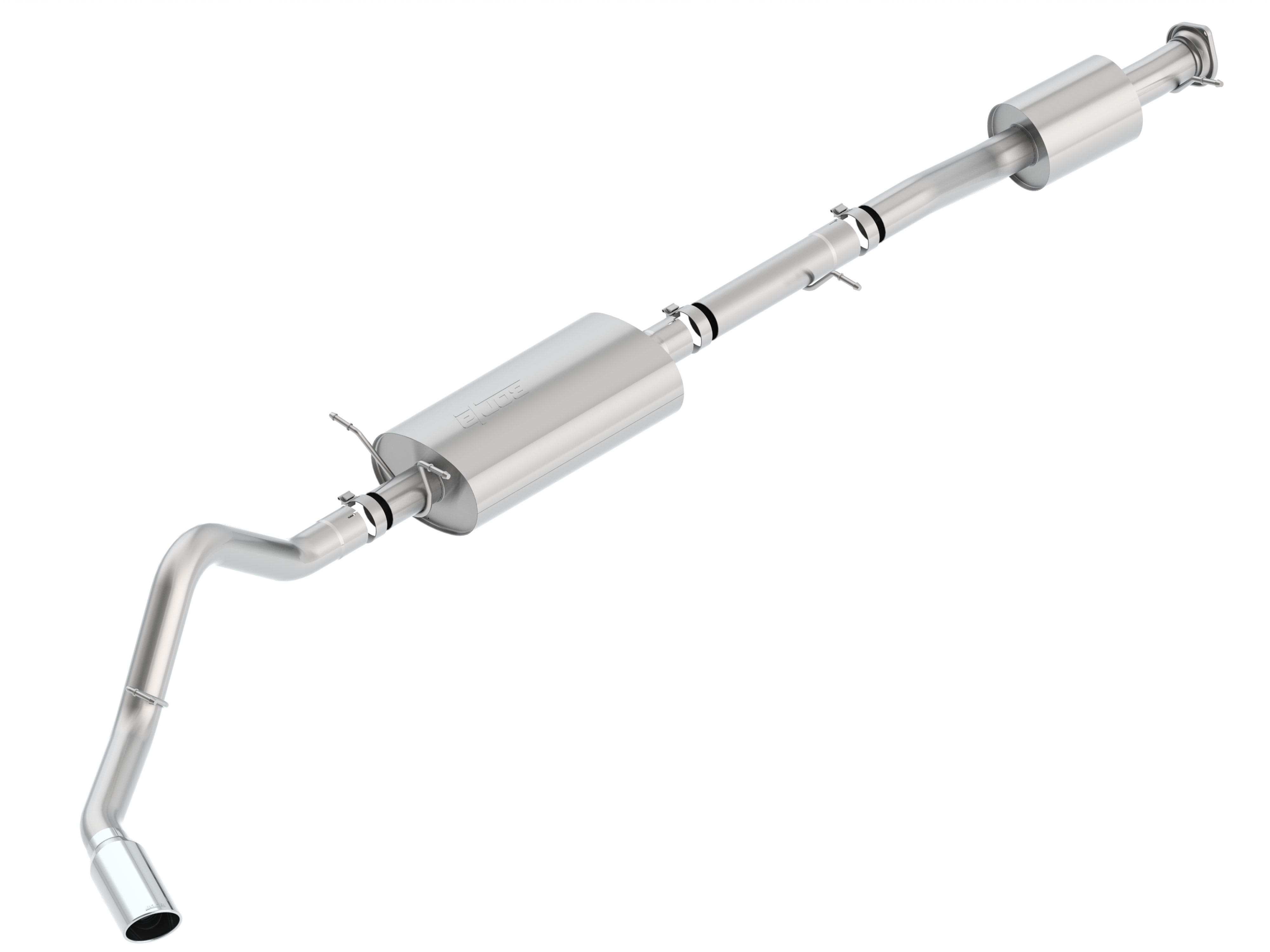 6.6L Gas Cat-Back Exhaust Upgrade System with Single Chrome Tip for Long Wheel Base Models by Borla® - Associated Accessories