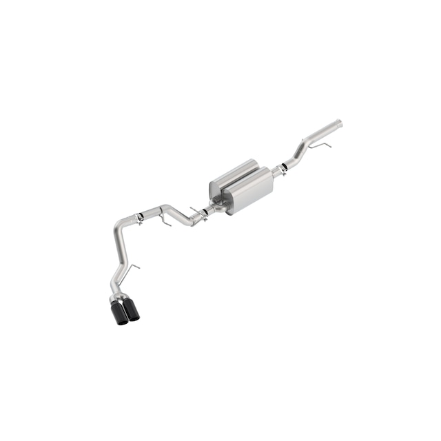 5.3L Cat-Back Dual Exhaust Upgrade System with Black Chrome Tips by Borla®- Associated Accessories