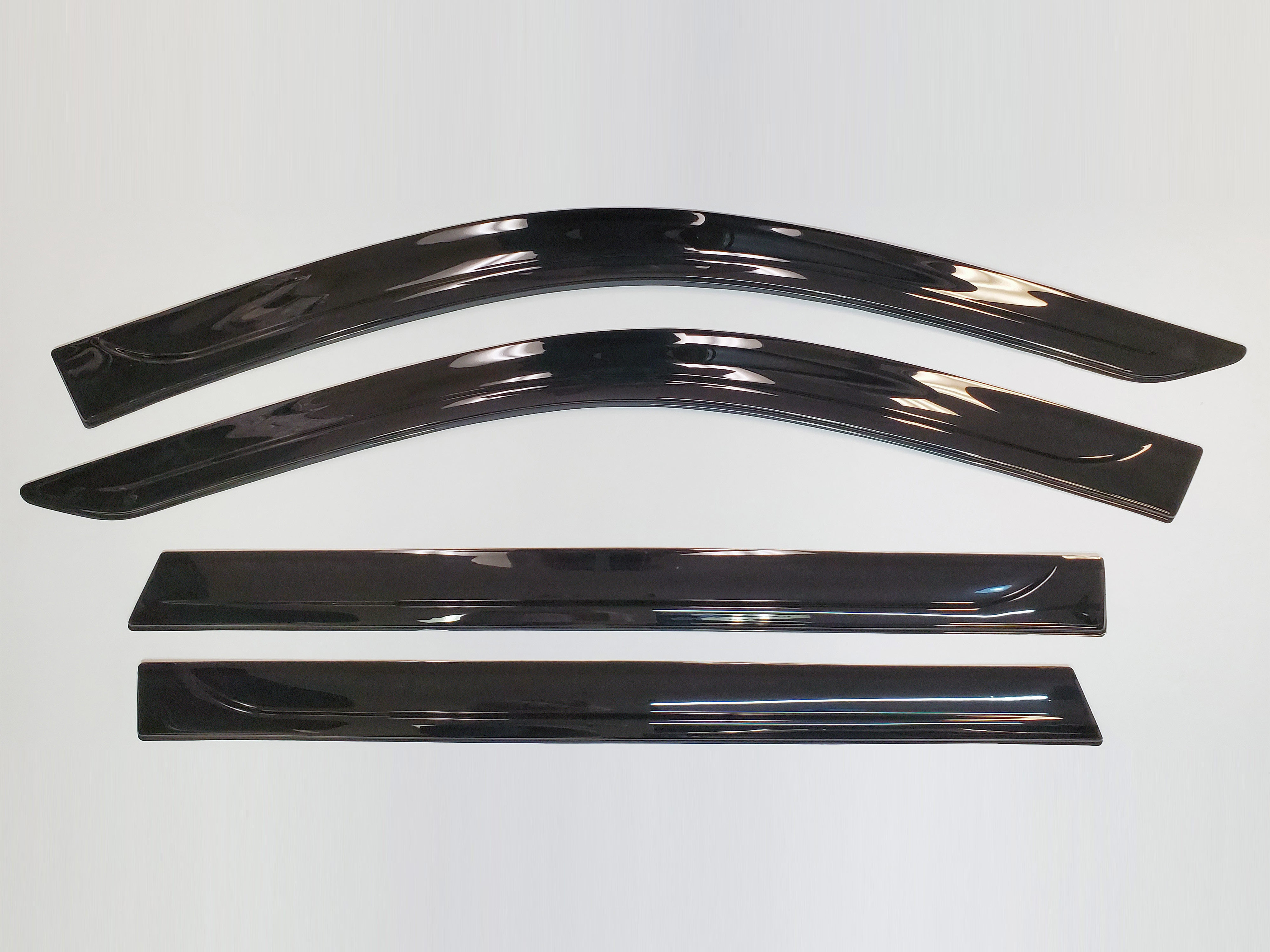 Low-Profile Tape-On Side Window Deflector in Smoke Black by LUND® - Associated Accessories