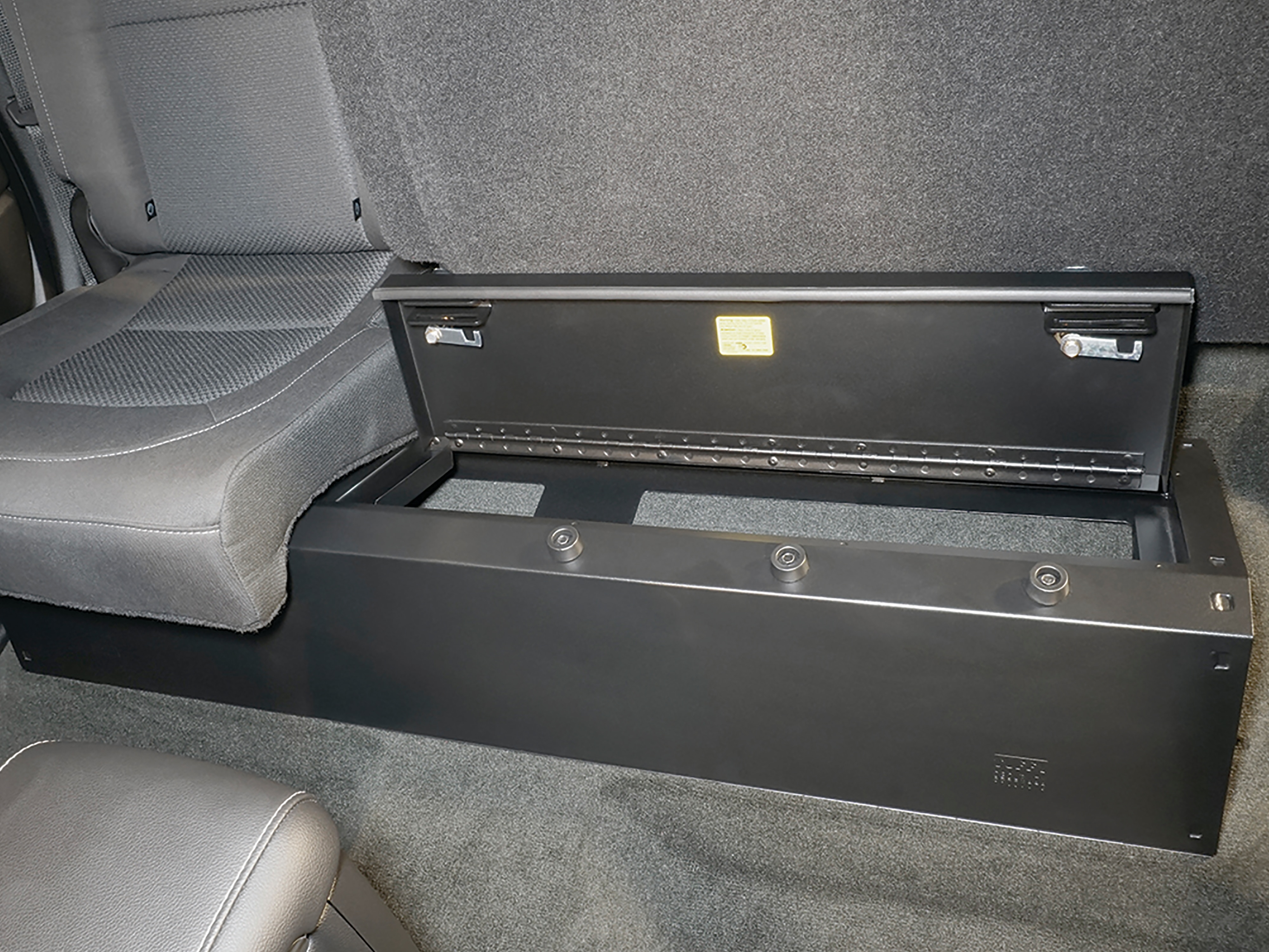 Crew Cab Under Rear Seat Lockbox with Three-Digit Combination Locks by Tuffy Security Products® - Associated Accessories