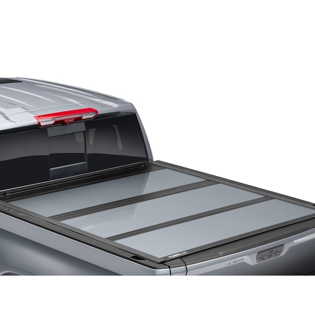 Short Bed Hard Folding Painted Truck Bed Cover in Silver by Advantage® - Associated Accessories