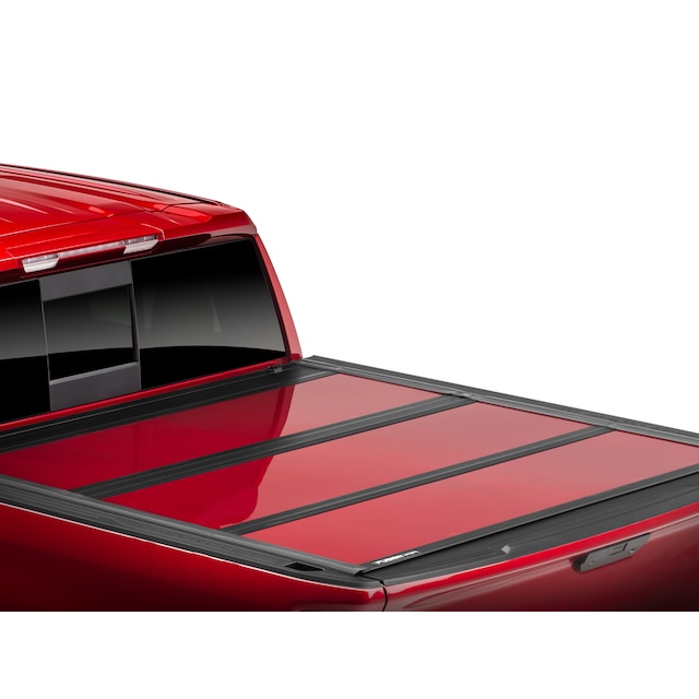 Short Bed Hard Folding Painted Tonneau Cover in Red by UnderCover™ - Associated Accessories