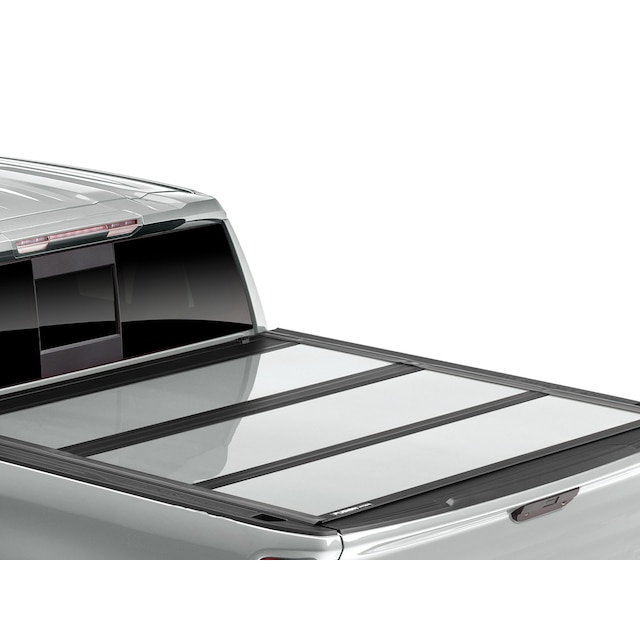 Standard Bed Hard Folding Painted Truck Bed Cover in Silver by Advantage® - Associated Accessories