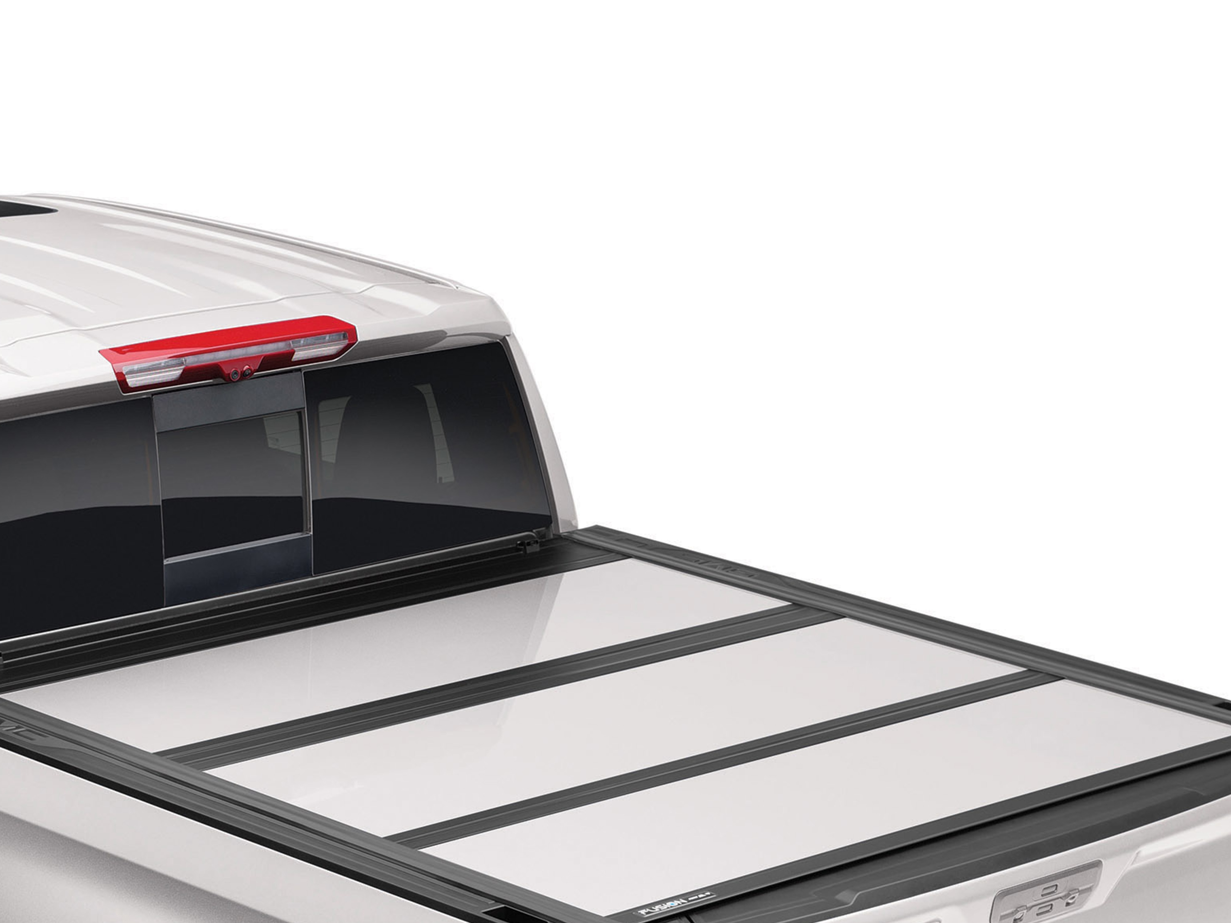 Standard Bed Hard Folding Painted Truck Bed Cover in White Tricoat by Advantage® - Associated Accessories