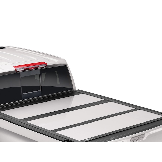 Standard Bed Hard Folding Painted Truck Bed Cover in White Tricoat by Advantage® - Associated Accessories