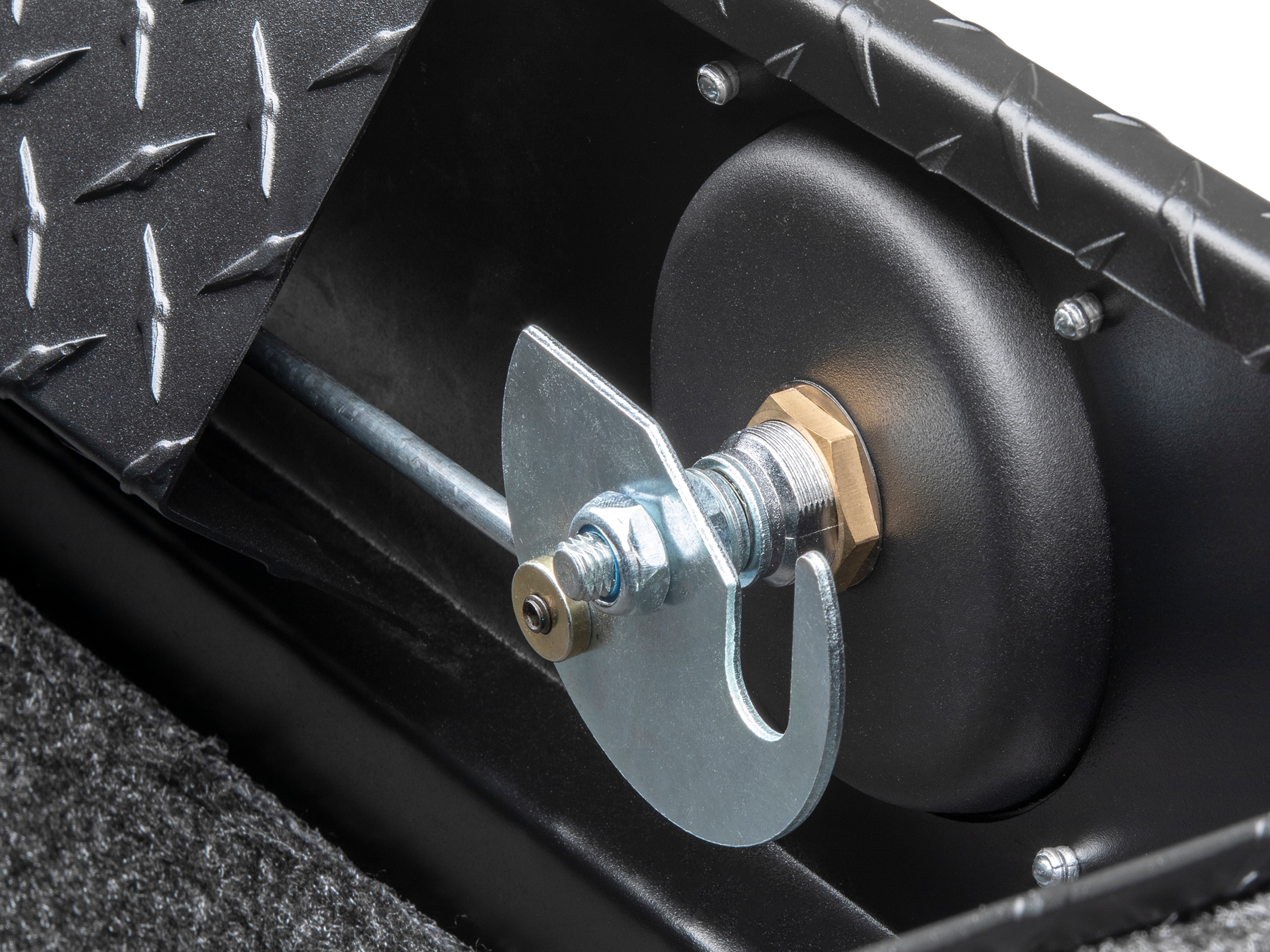 Cross Bed Secure Lock Crossover Aluminum Tool Box with Twist