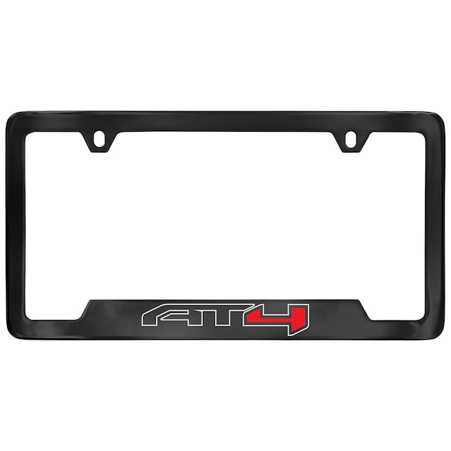 License Plate Frame in Black with AT4 Logo by Baron & Baron® - Associated Accessories